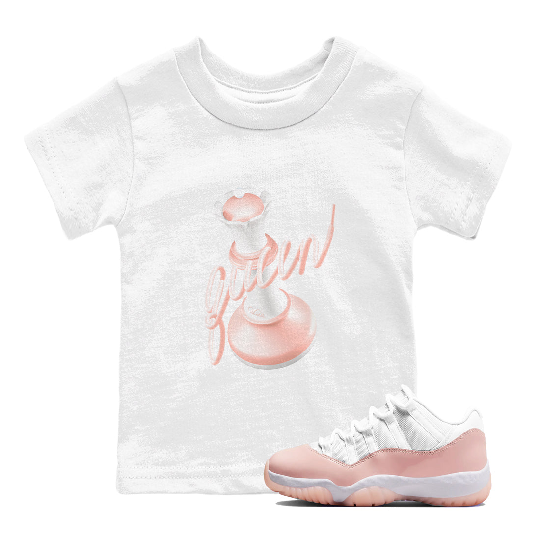 3D Queen snkmatch Tees Kids - Air Jordan 11 Legend Pink