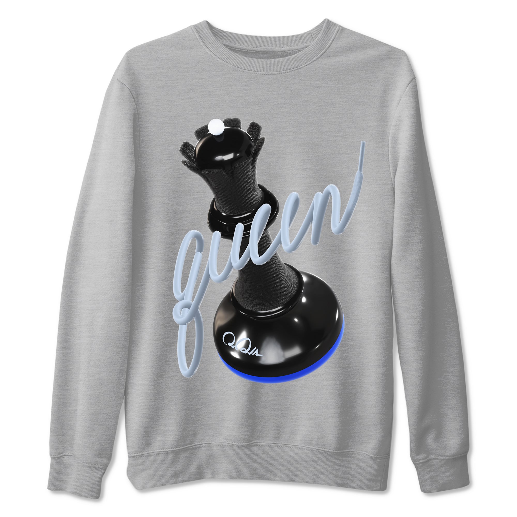 3D Queen snkmatch Tees - Air Jordan 11 Black and Varsity Royal