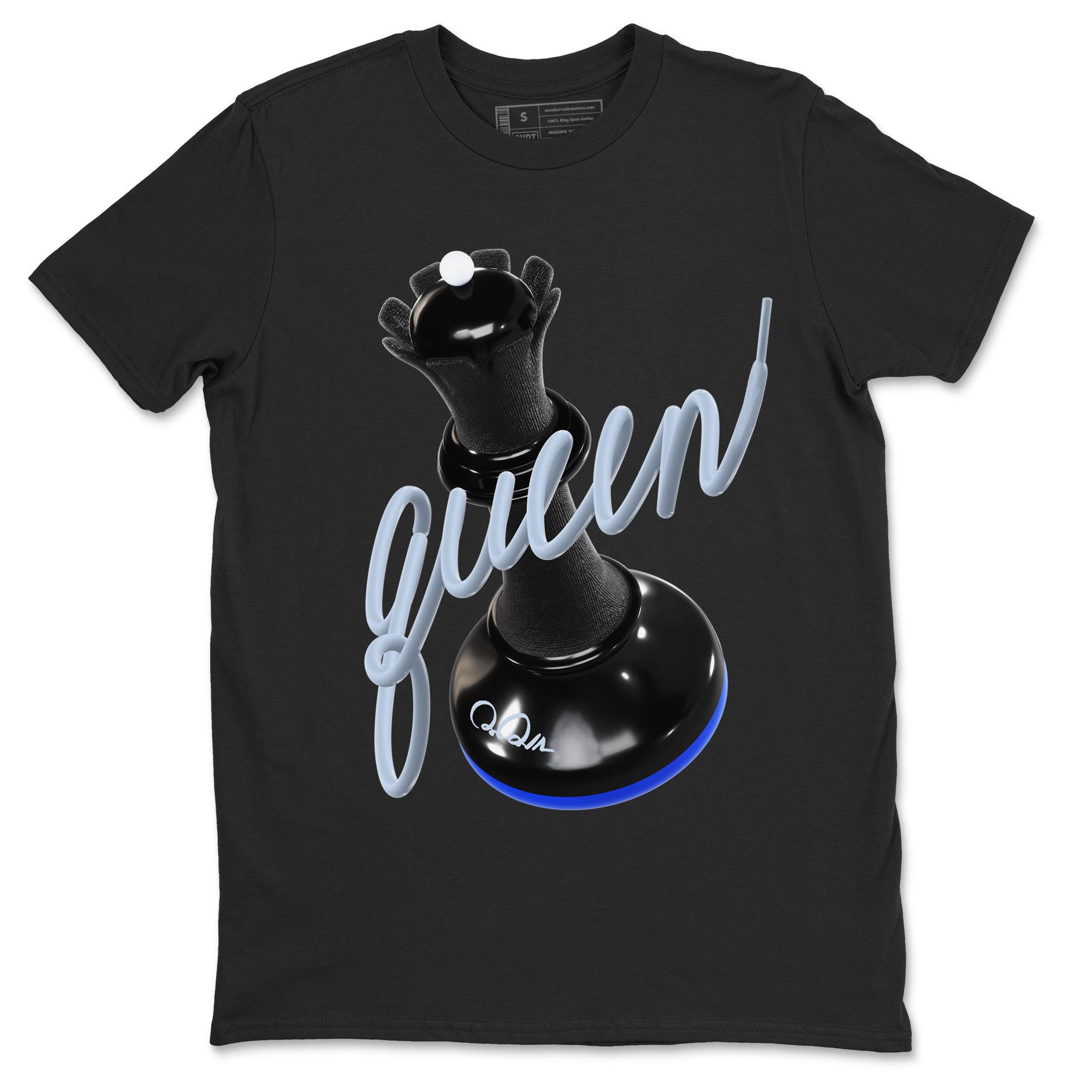 3D Queen snkmatch Tees - Air Jordan 11 Black and Varsity Royal