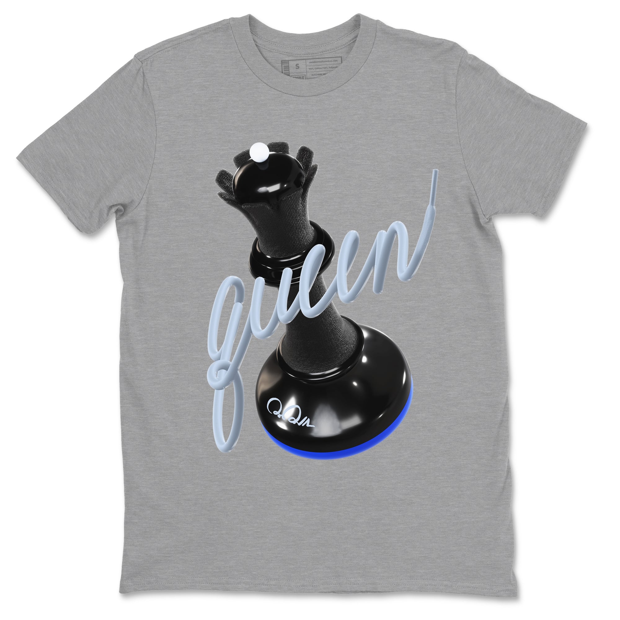 3D Queen snkmatch Tees - Air Jordan 11 Black and Varsity Royal