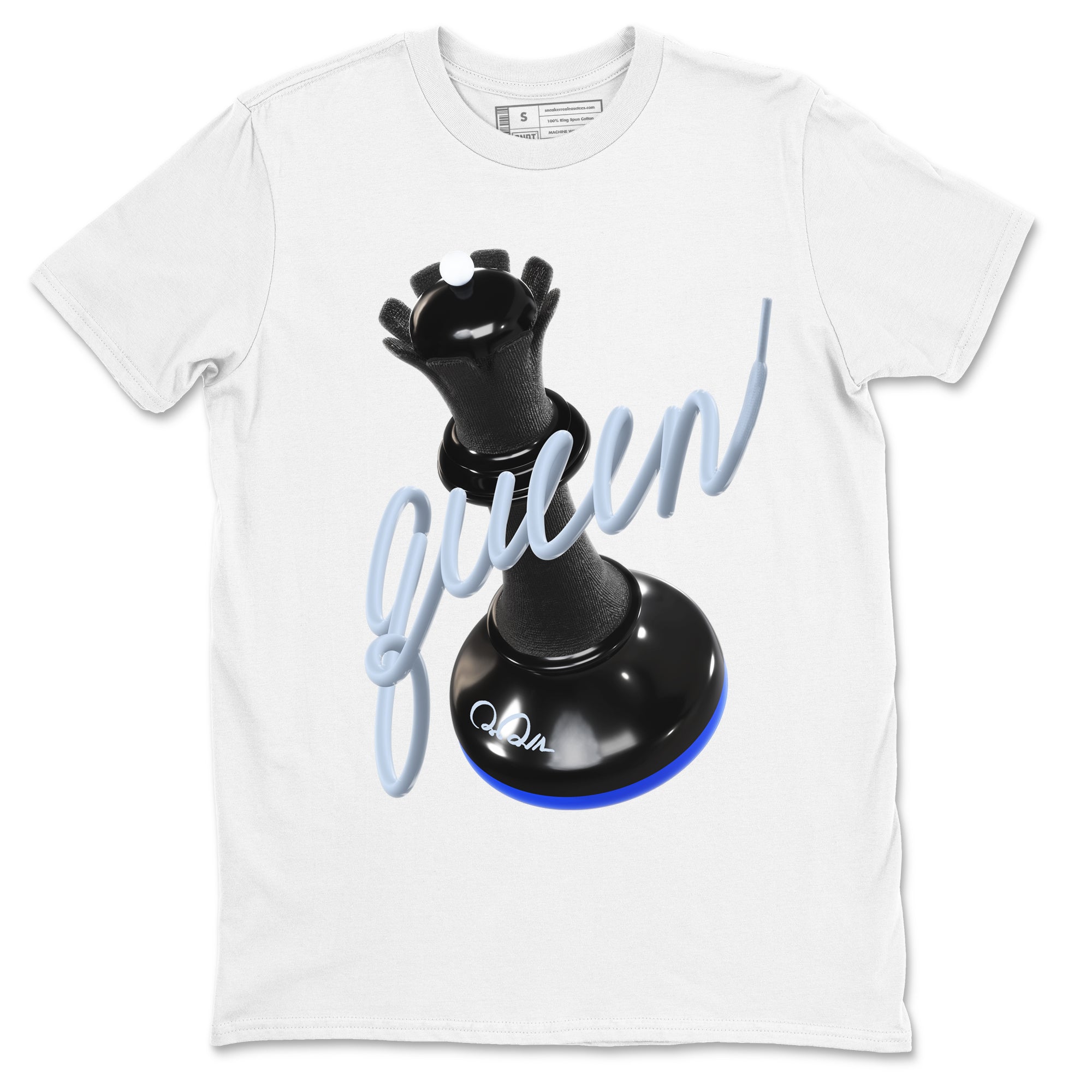 3D Queen snkmatch Tees - Air Jordan 11 Black and Varsity Royal