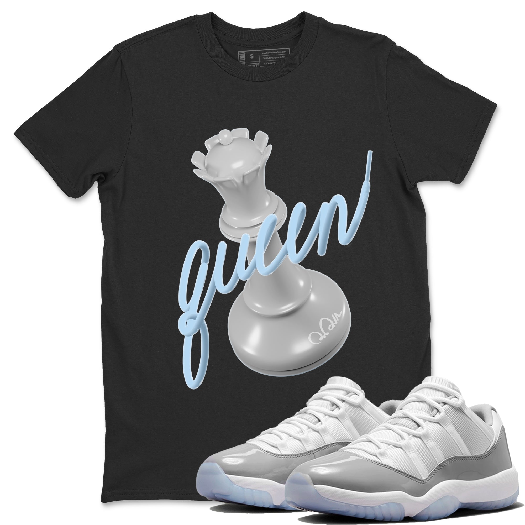 3D Queen Unisex Tops - Air Jordan 11 White Cement