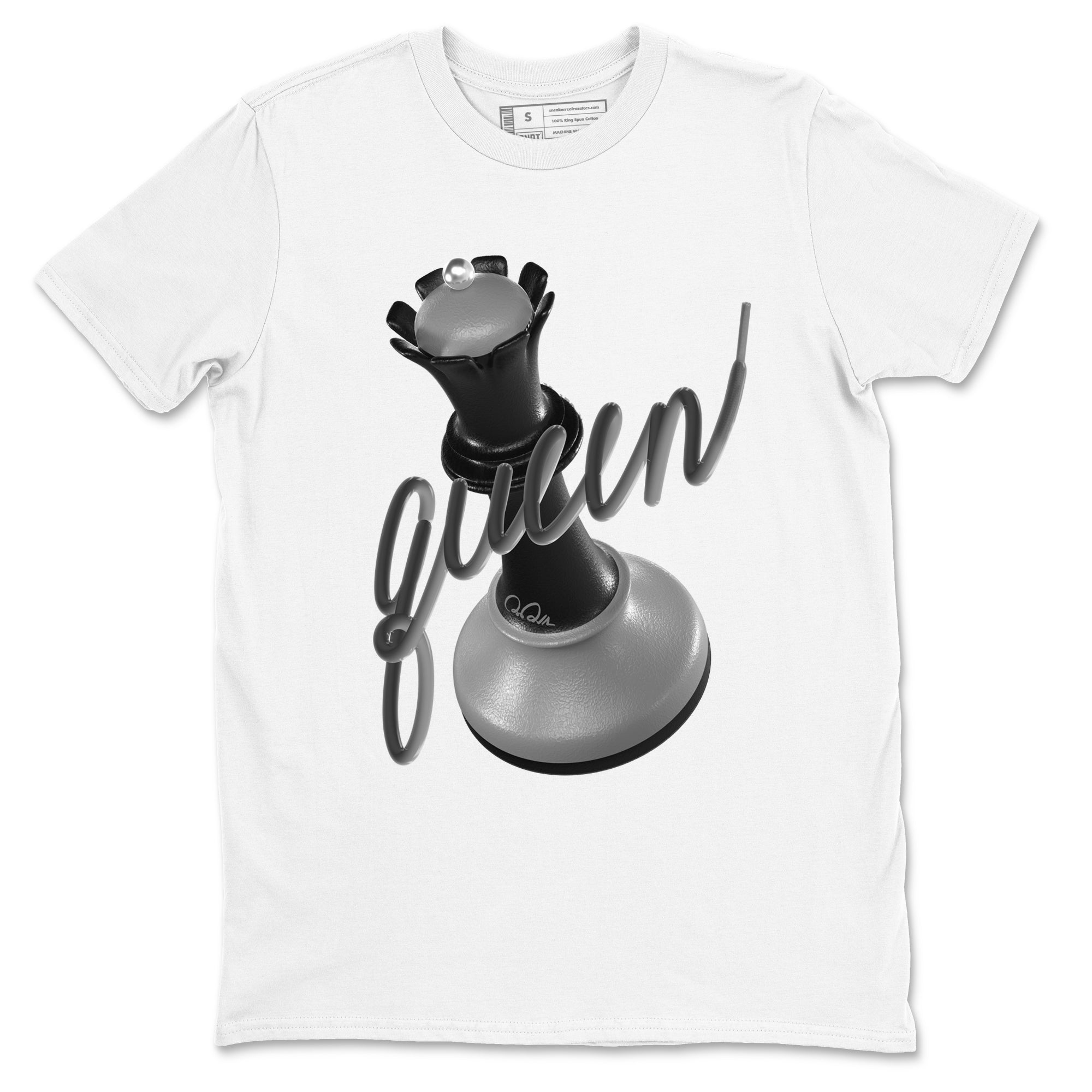 3D Queen snkmatch Tees - Air Jordan 12 Black Wolf Grey