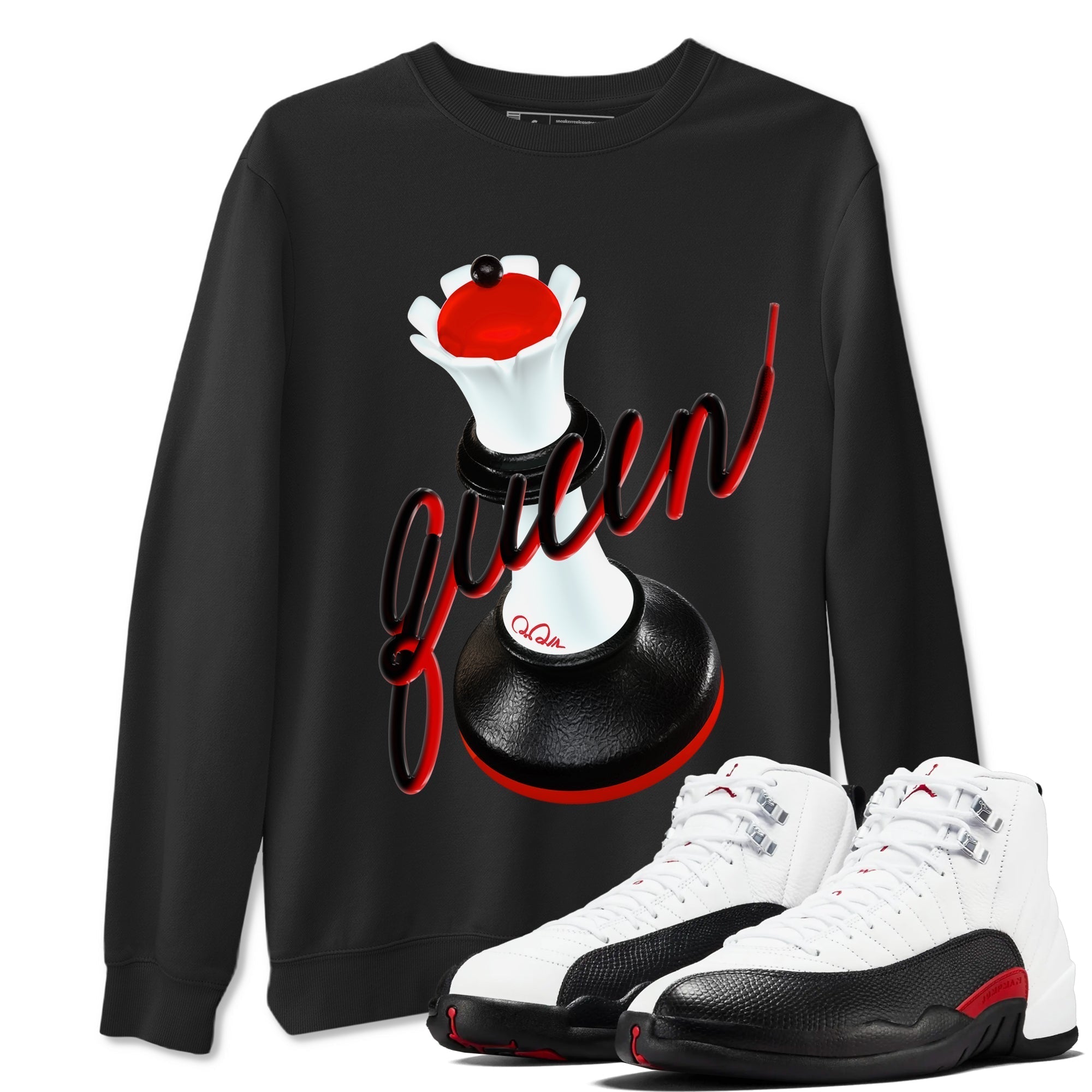 3D Queen snkmatch Tees - Air Jordan 12 Taxi Flip
