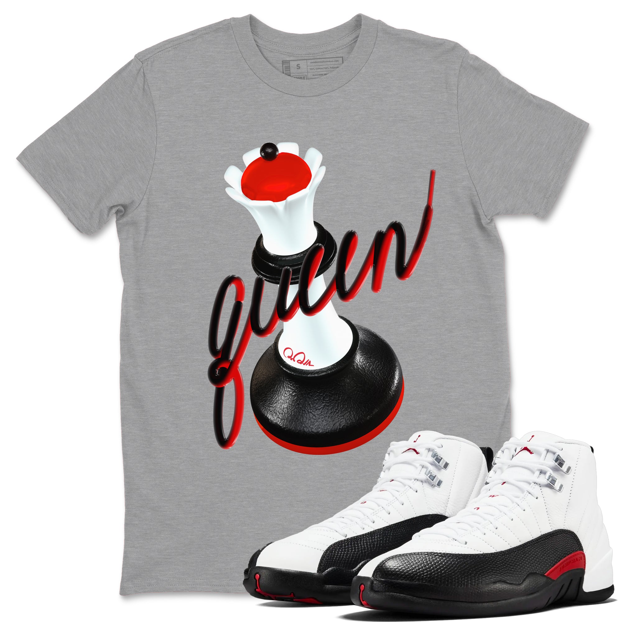 3D Queen snkmatch Tees - Air Jordan 12 Taxi Flip