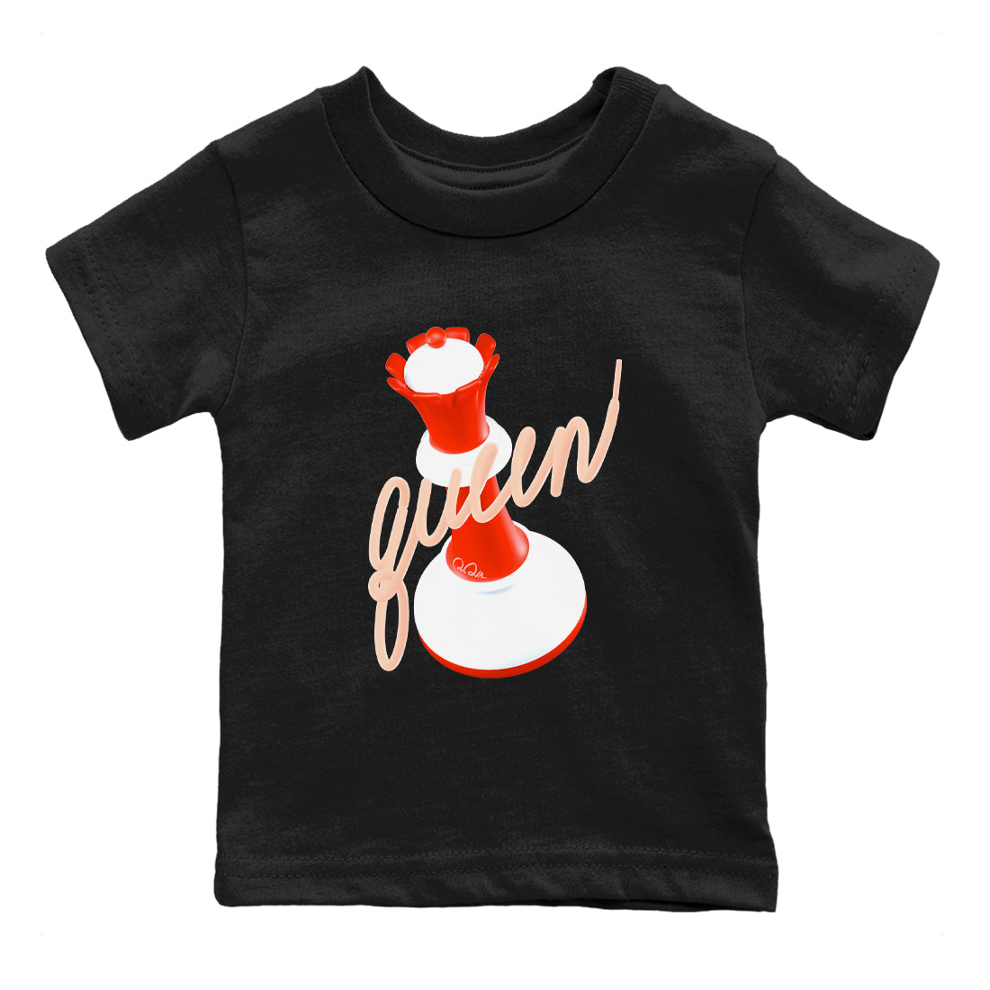 3D Queen snkmatch Tees Kids - Air Jordan 13 Dune Red