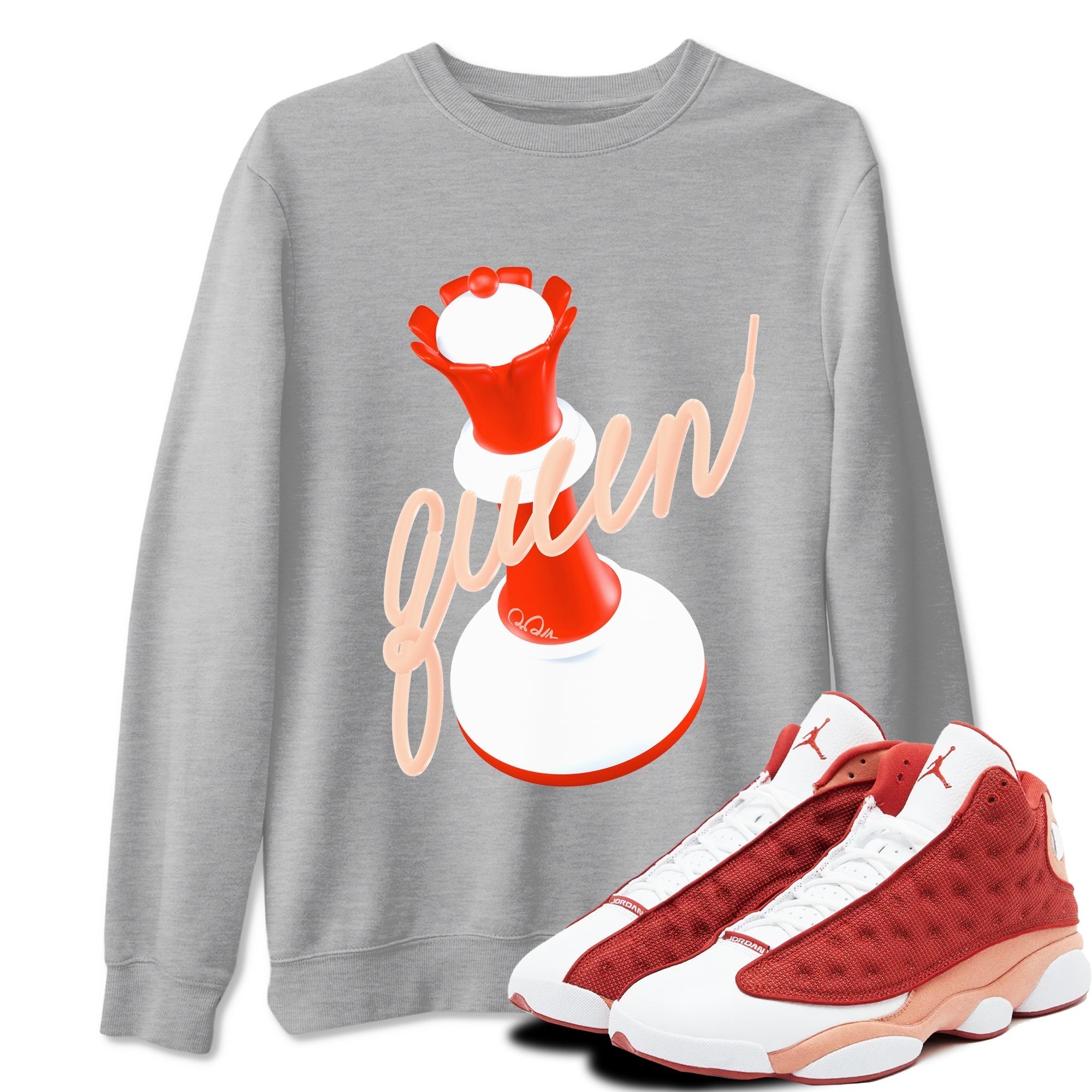 3D Queen snkmatch Tees - Air Jordan 13 Dune Red