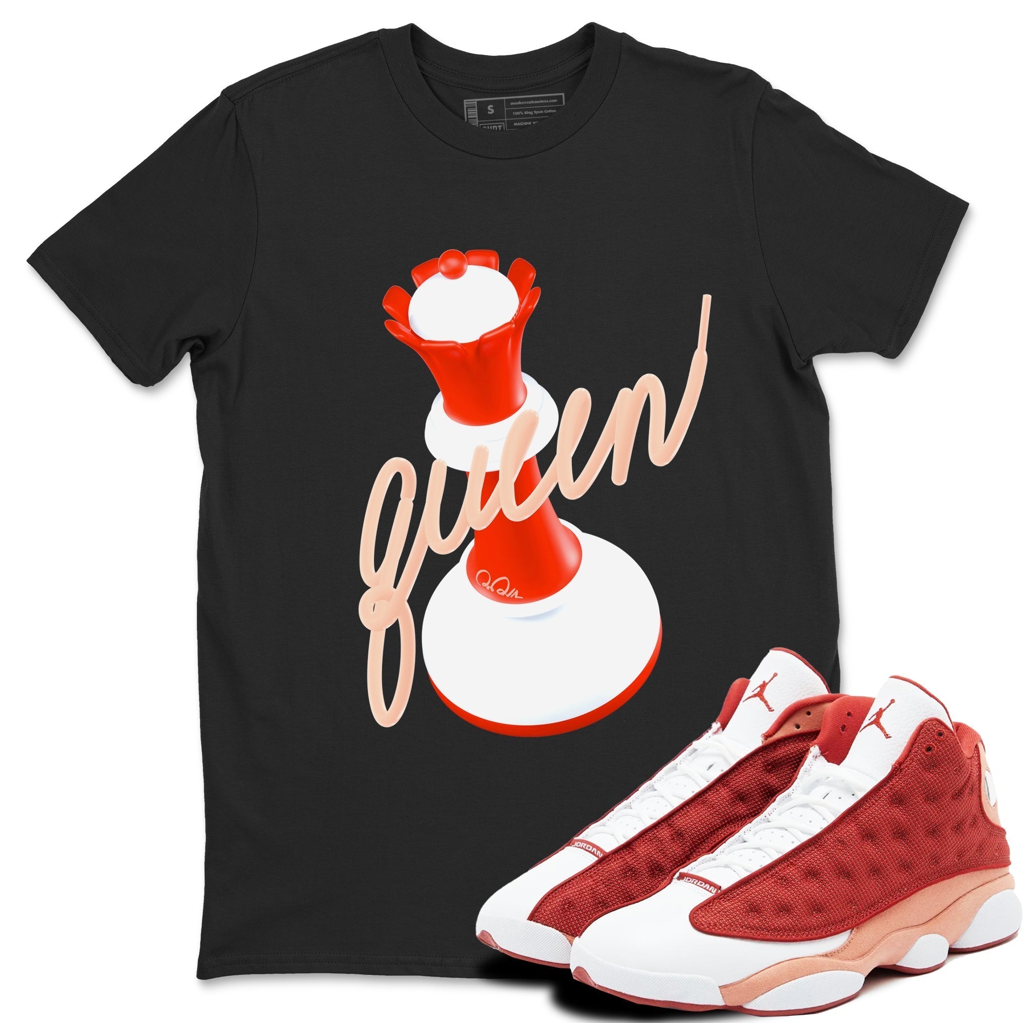 3D Queen snkmatch Tees - Air Jordan 13 Dune Red