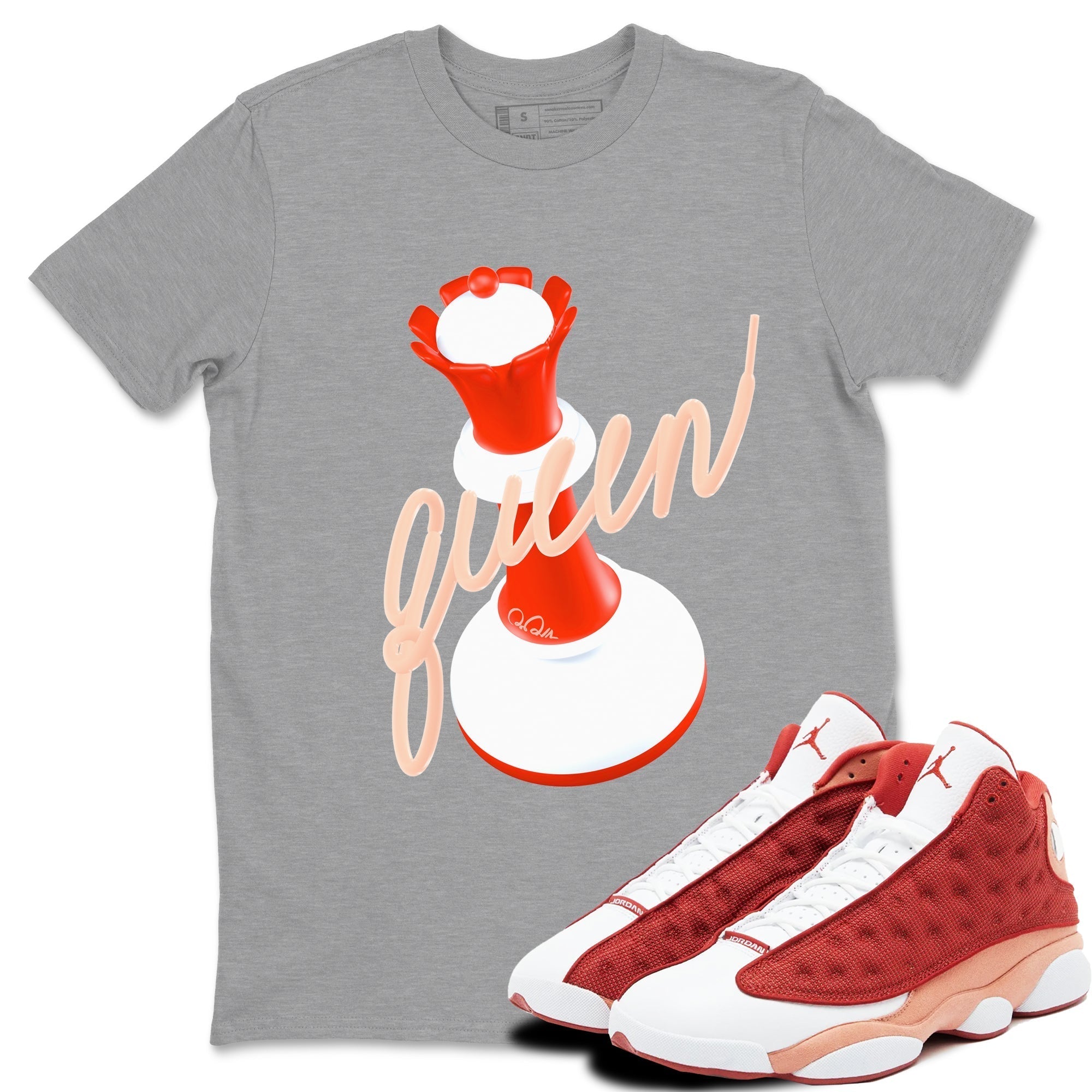 3D Queen snkmatch Tees - Air Jordan 13 Dune Red