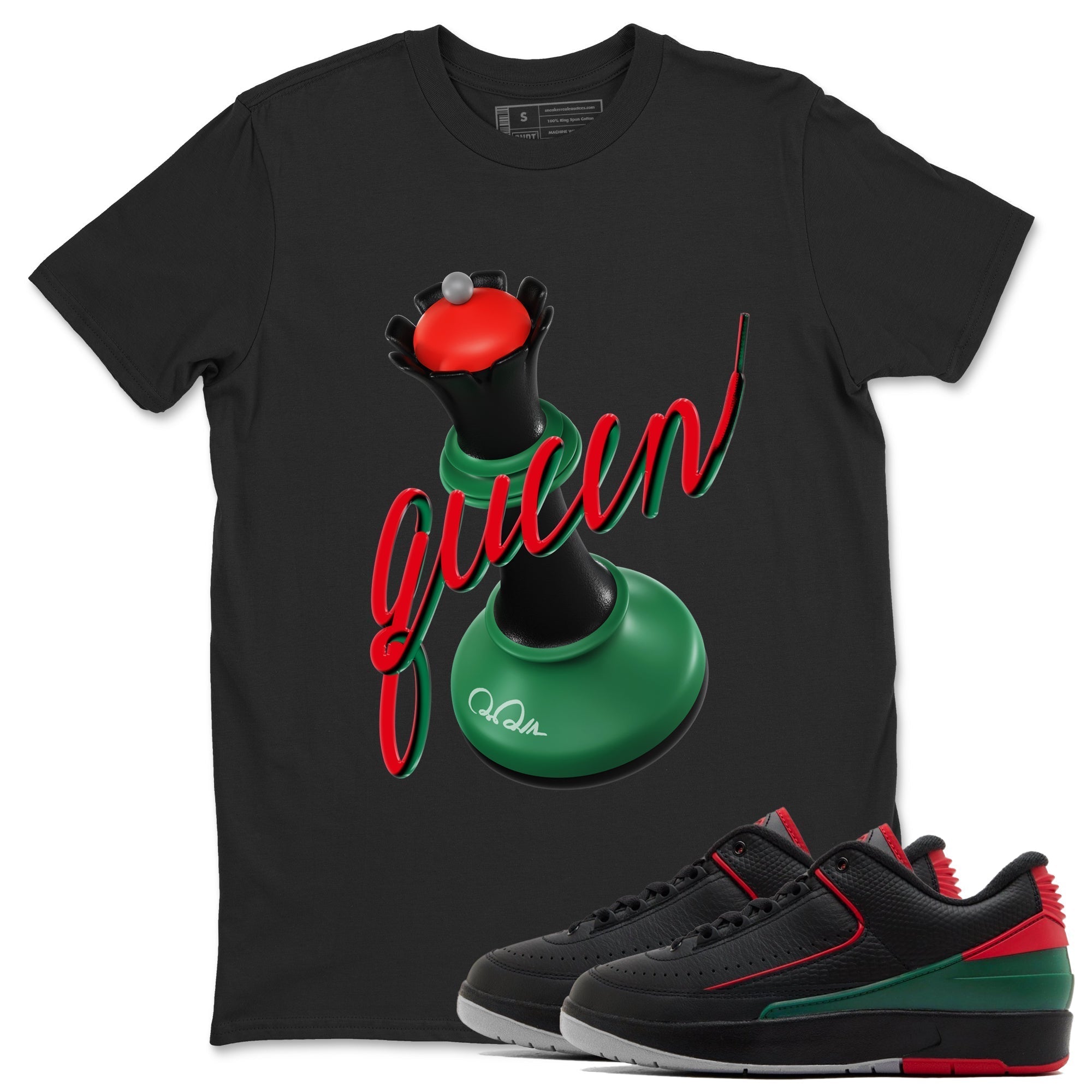 3D Queen snkmatch Tee - Air Jordan 2 Christmas
