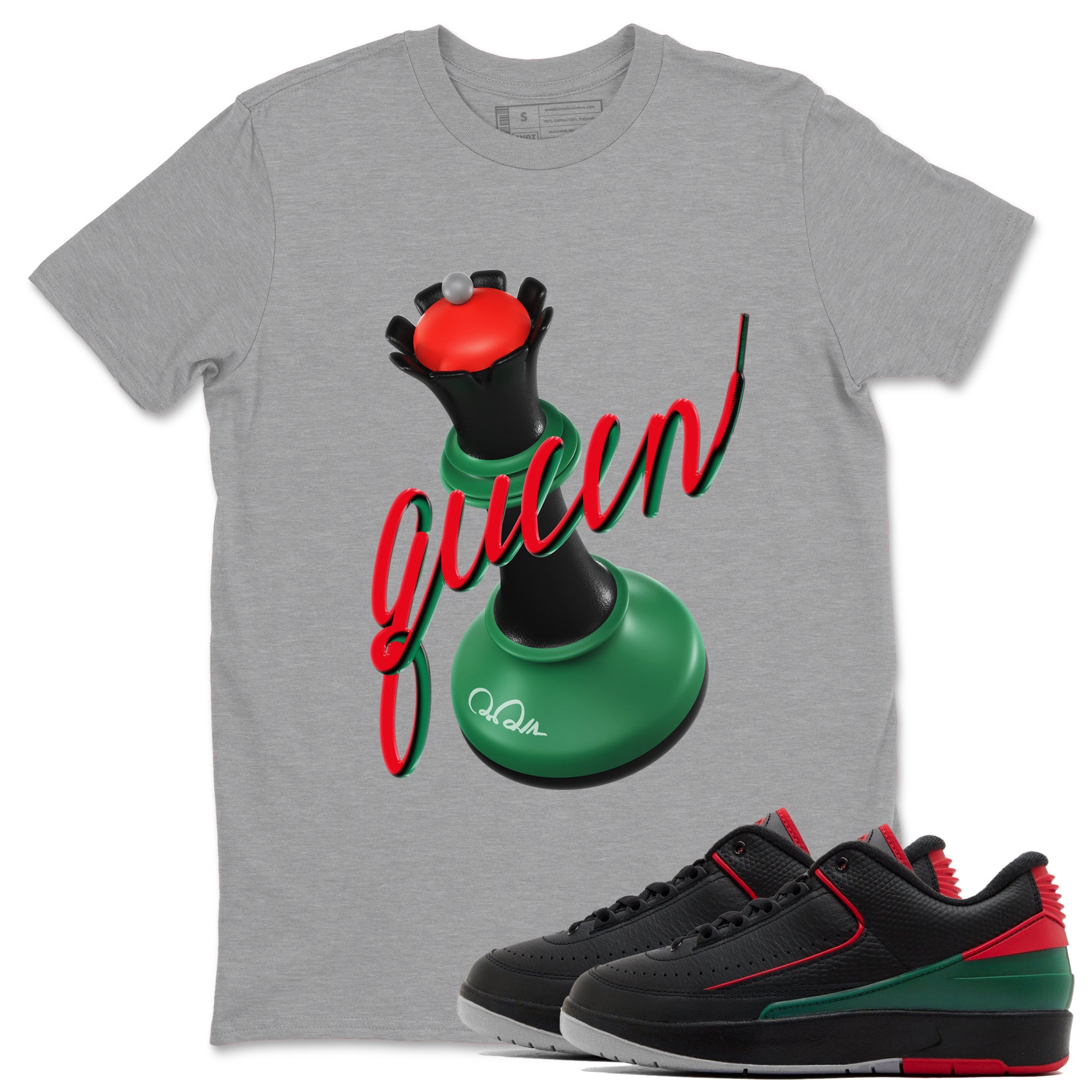 3D Queen snkmatch Tee - Air Jordan 2 Christmas