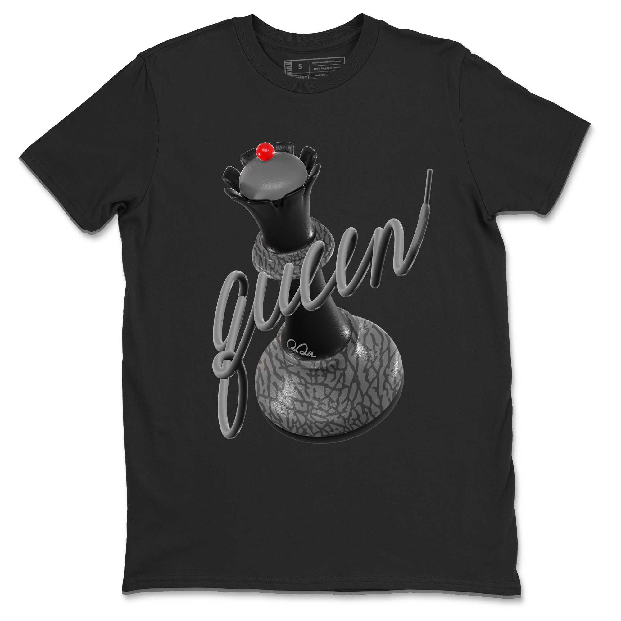 3D Queen snkmatch Tees - Air Jordan 3 Black Cement