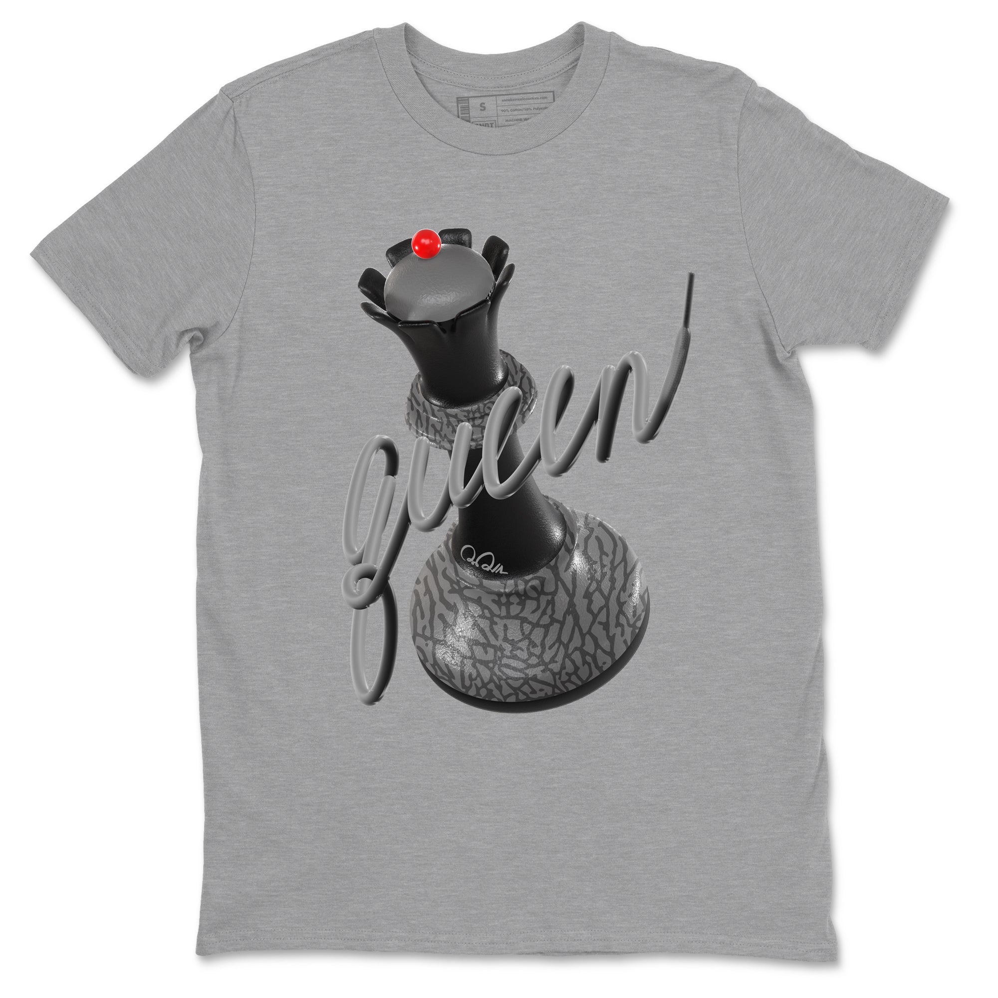 3D Queen snkmatch Tees - Air Jordan 3 Black Cement