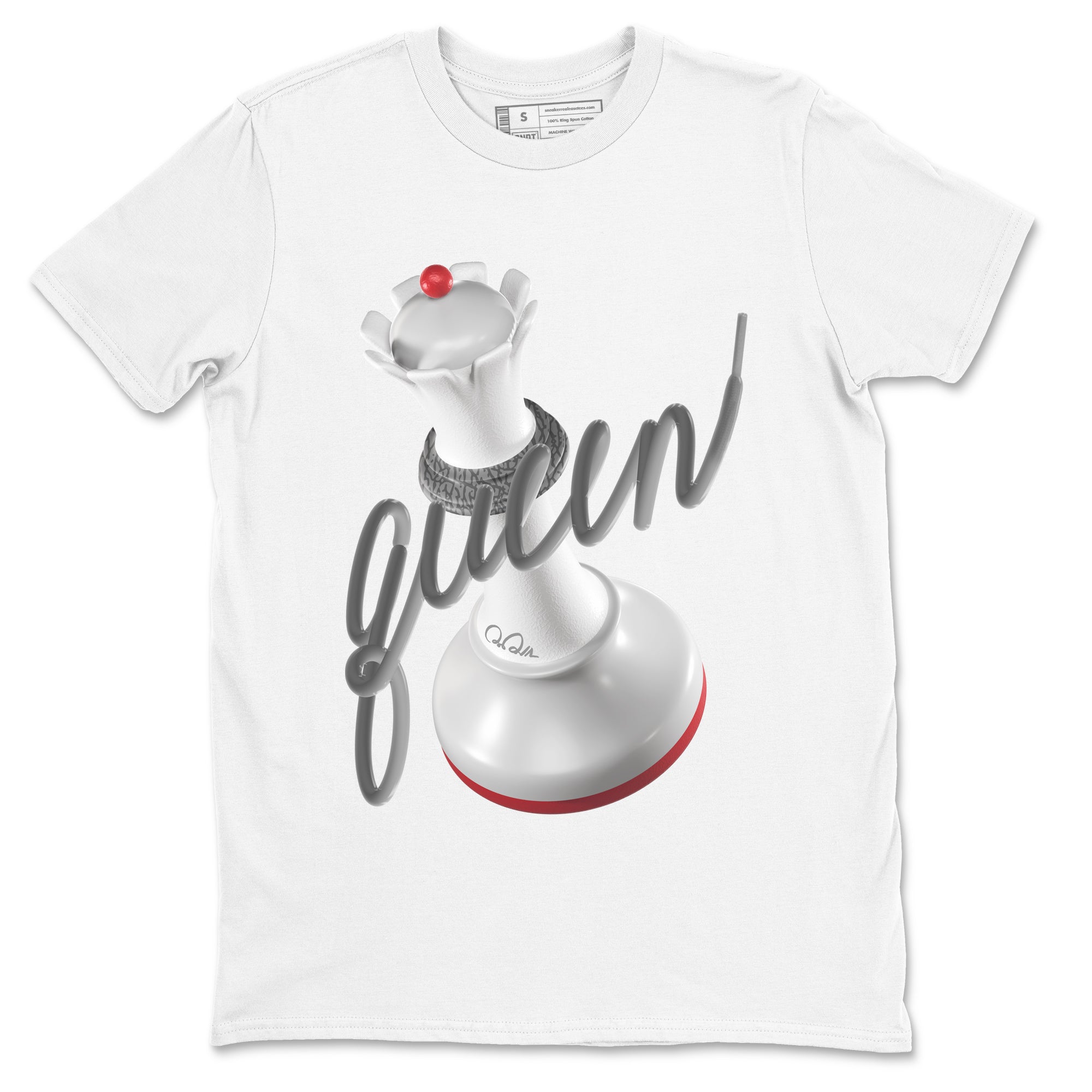 3D Queen snkmatch Tees - Air Jordan 3 Cement Grey