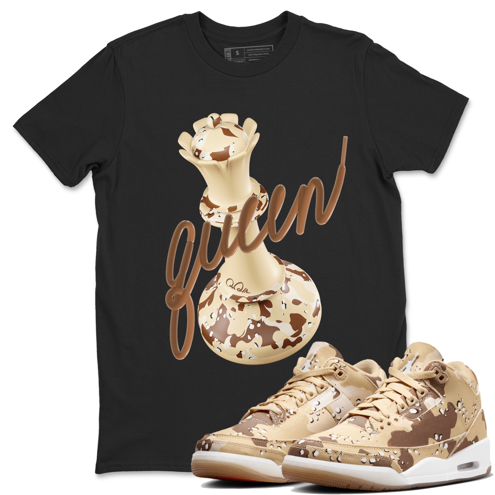 3D Queen snkmatch Tees - Air Jordan 3 Desert Camo