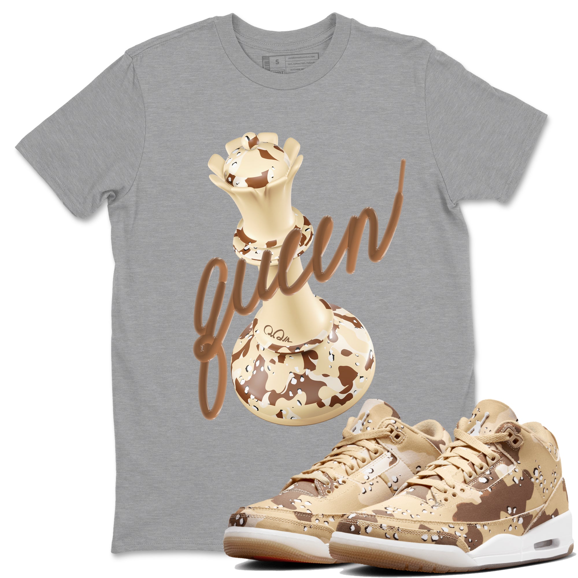 3D Queen snkmatch Tees - Air Jordan 3 Desert Camo