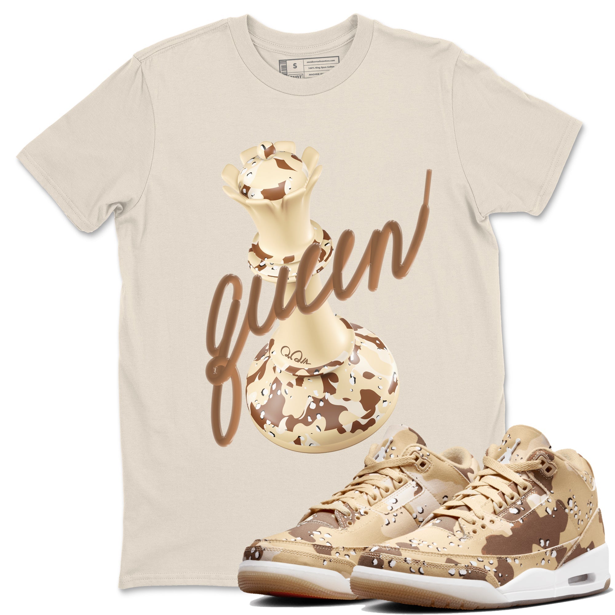 3D Queen snkmatch Tees - Air Jordan 3 Desert Camo