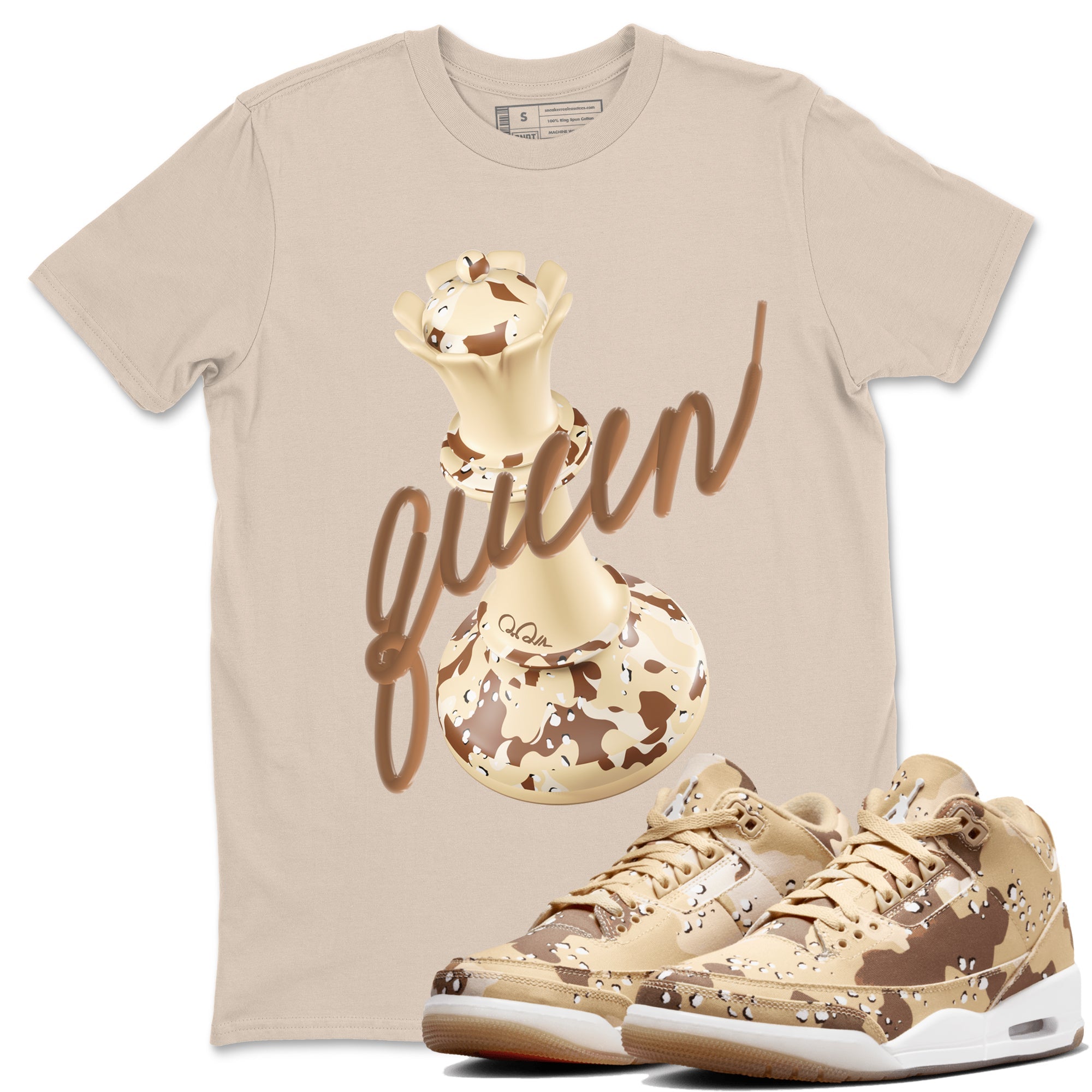 3D Queen snkmatch Tees - Air Jordan 3 Desert Camo