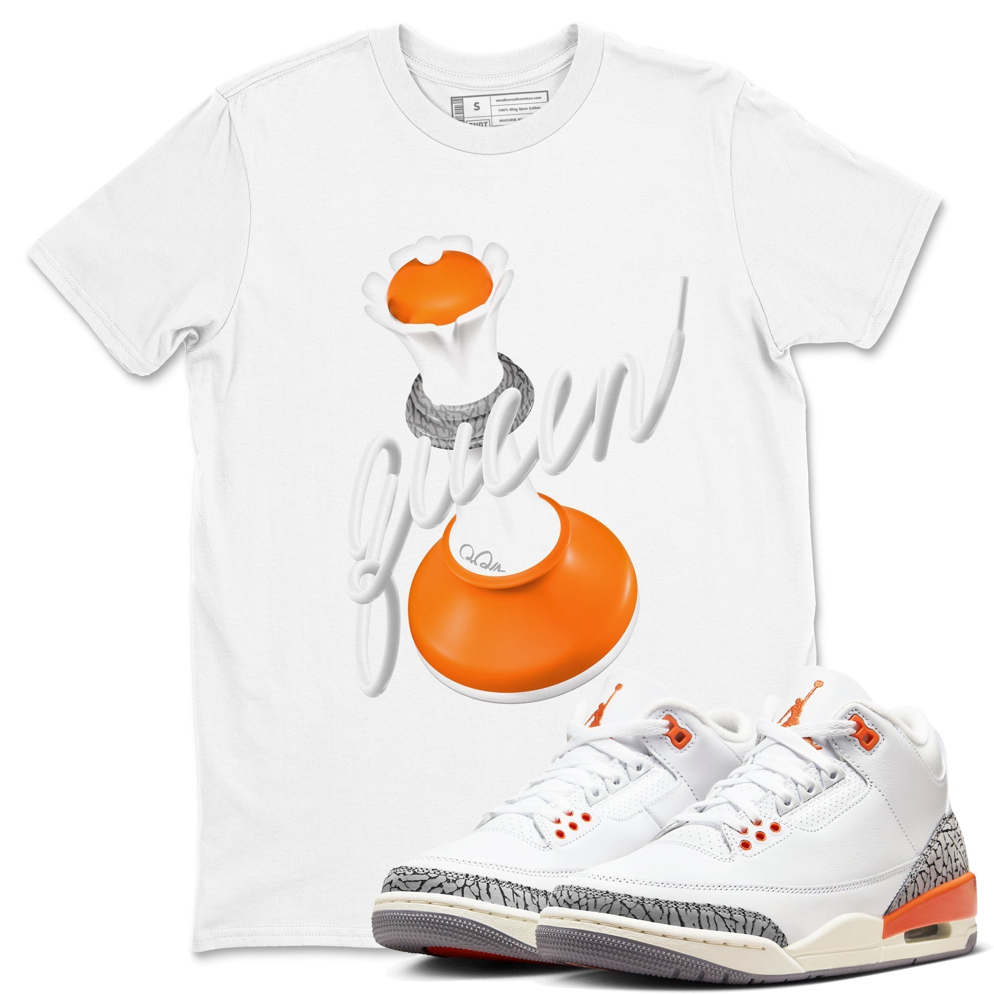 3D Queen snkmatch Tees - Air Jordan 3 Georgia Peach