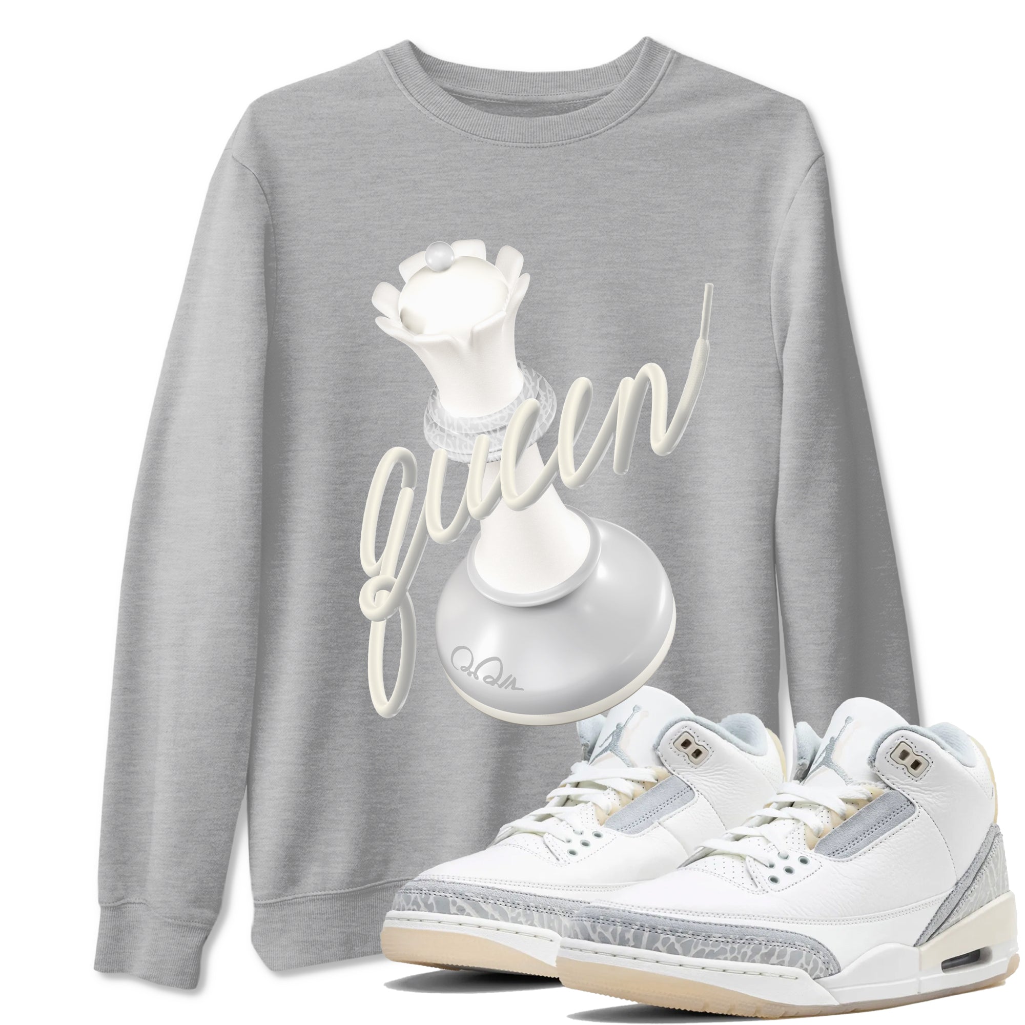 3D Queen snkmatch Tees - Air Jordan 3 Ivory
