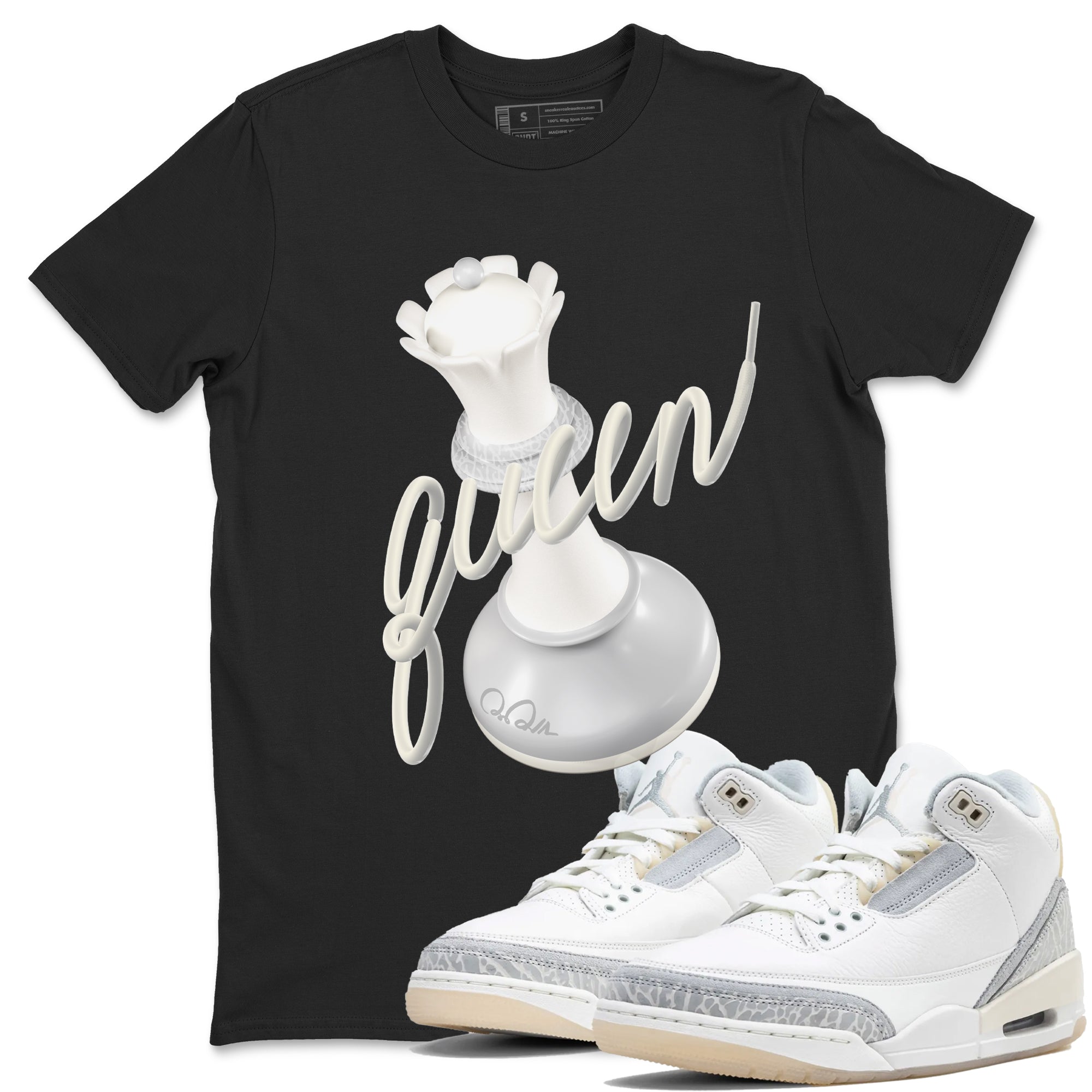 3D Queen snkmatch Tees - Air Jordan 3 Ivory