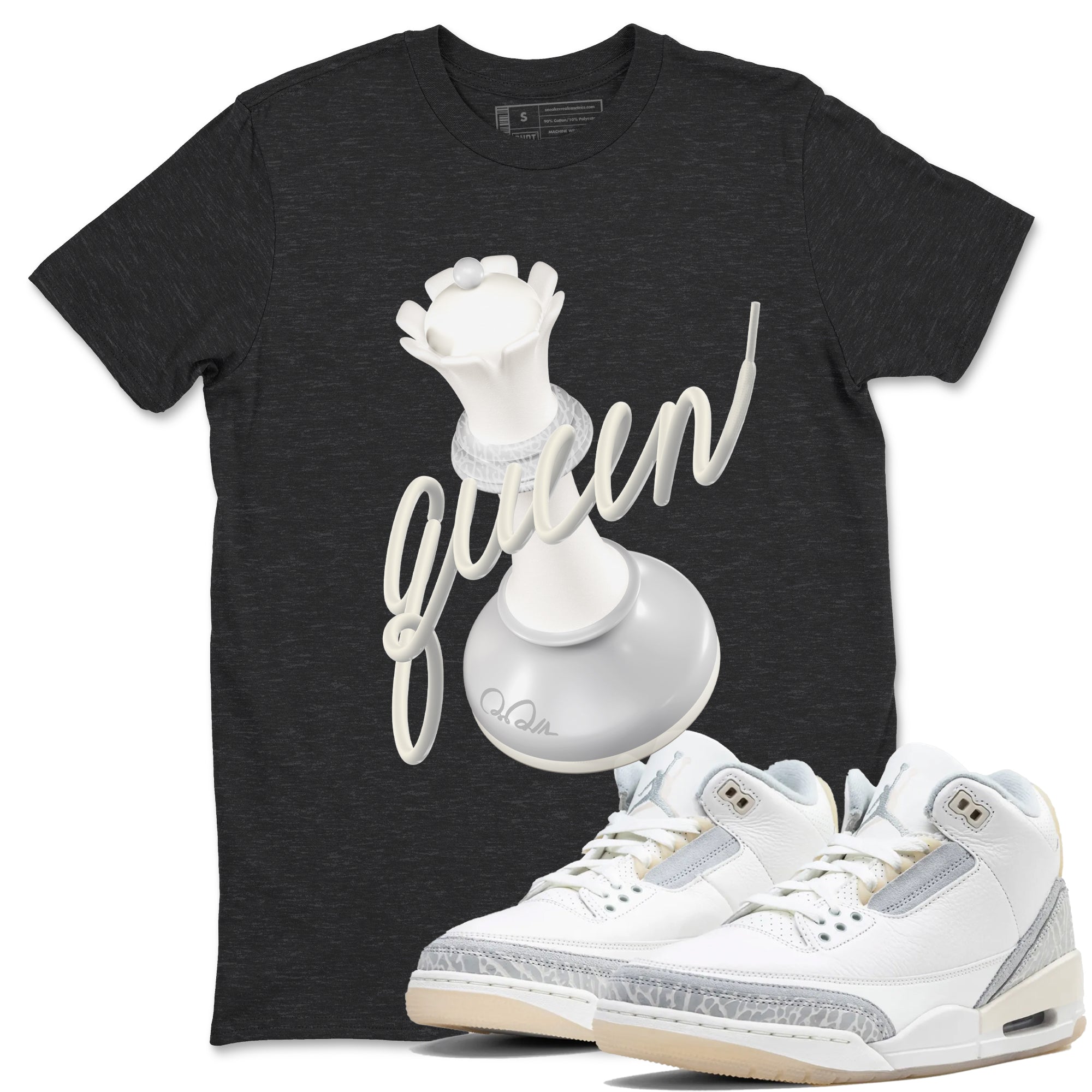 3D Queen snkmatch Tees - Air Jordan 3 Ivory