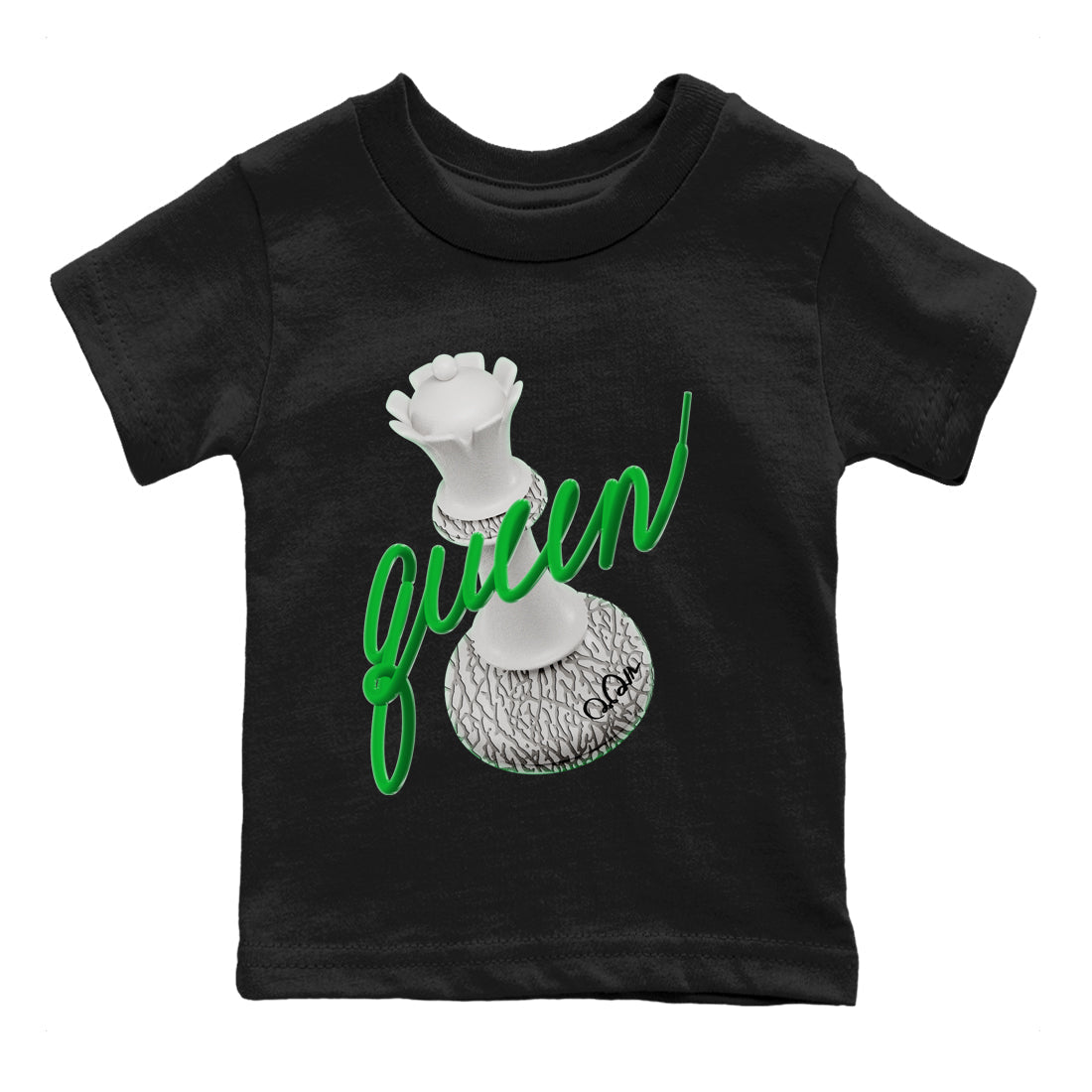 3D Queen Kids Tops - Air Jordan 3 Lucky Green