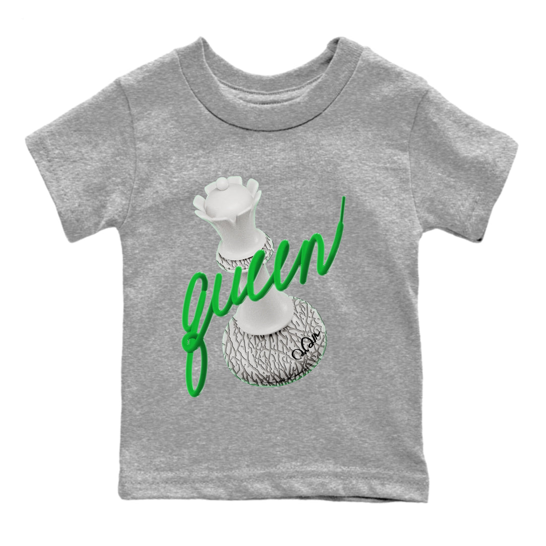 3D Queen Kids Tops - Air Jordan 3 Lucky Green