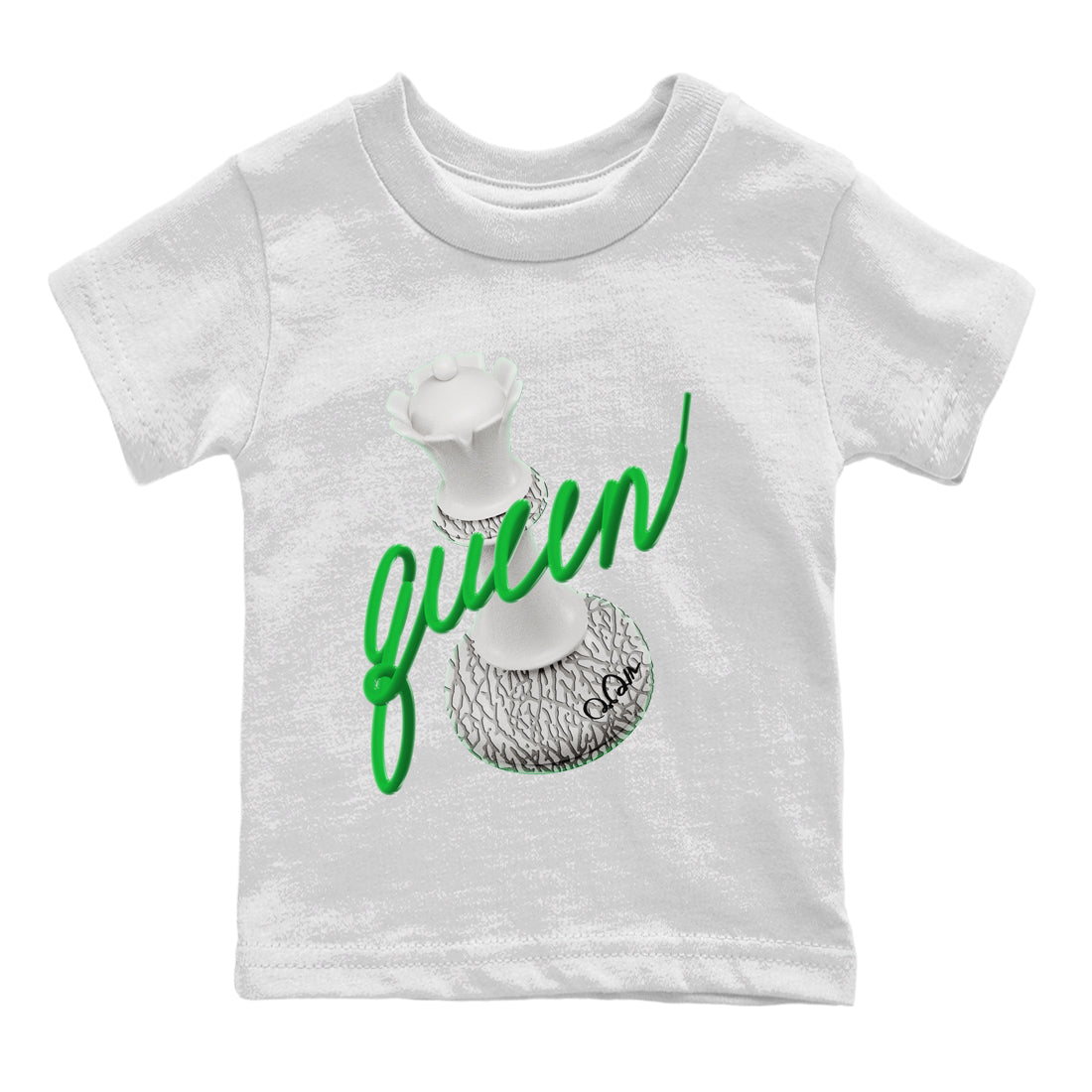 3D Queen Kids Tops - Air Jordan 3 Lucky Green