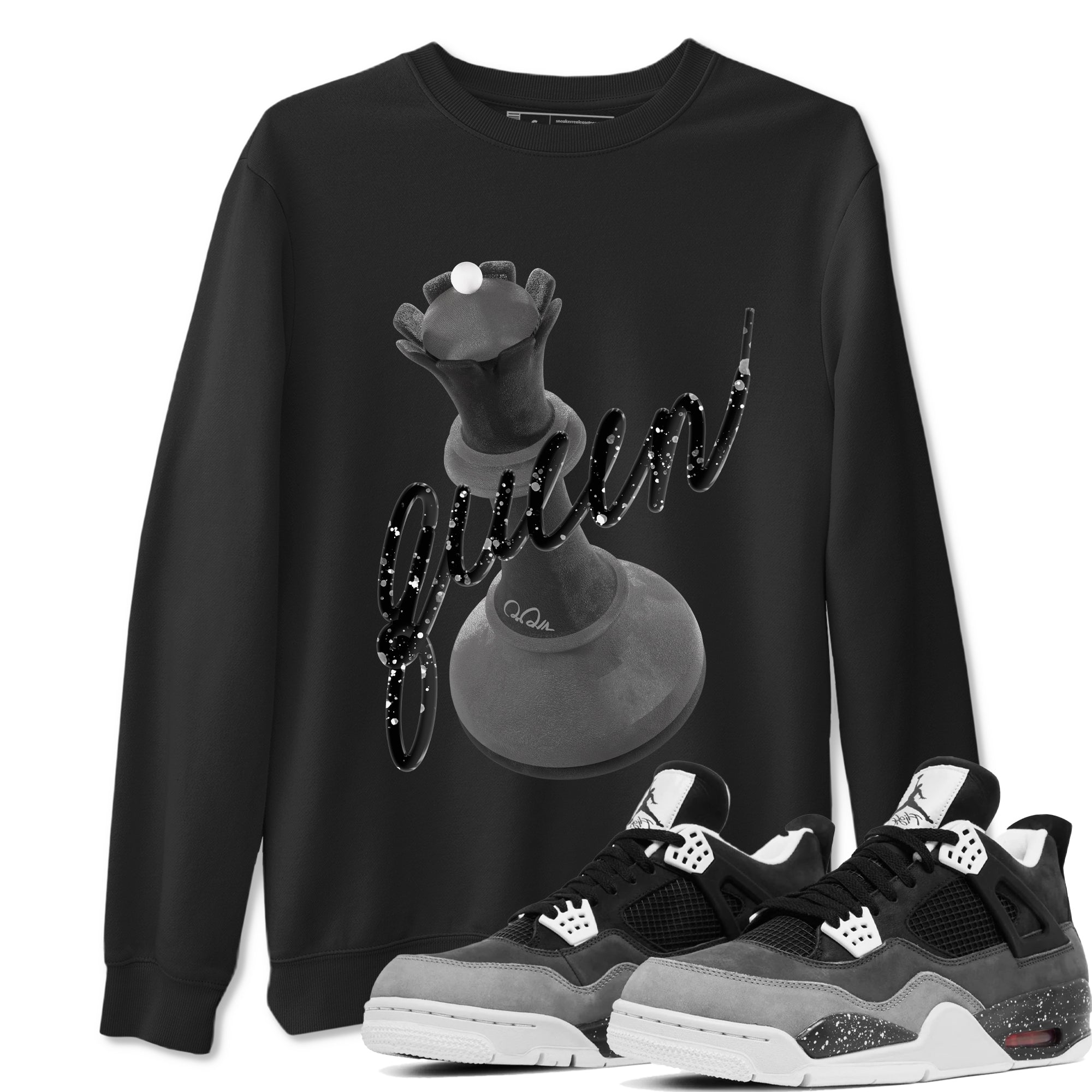 3D Queen snkmatch Tees - Air Jordan 4 Fear