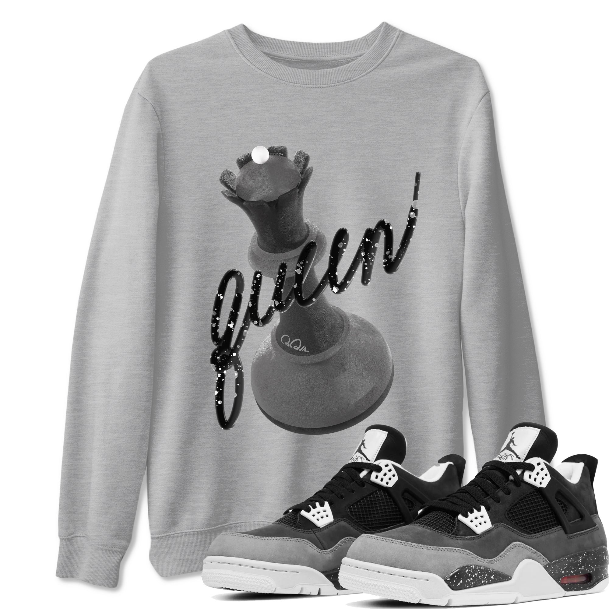 3D Queen snkmatch Tees - Air Jordan 4 Fear