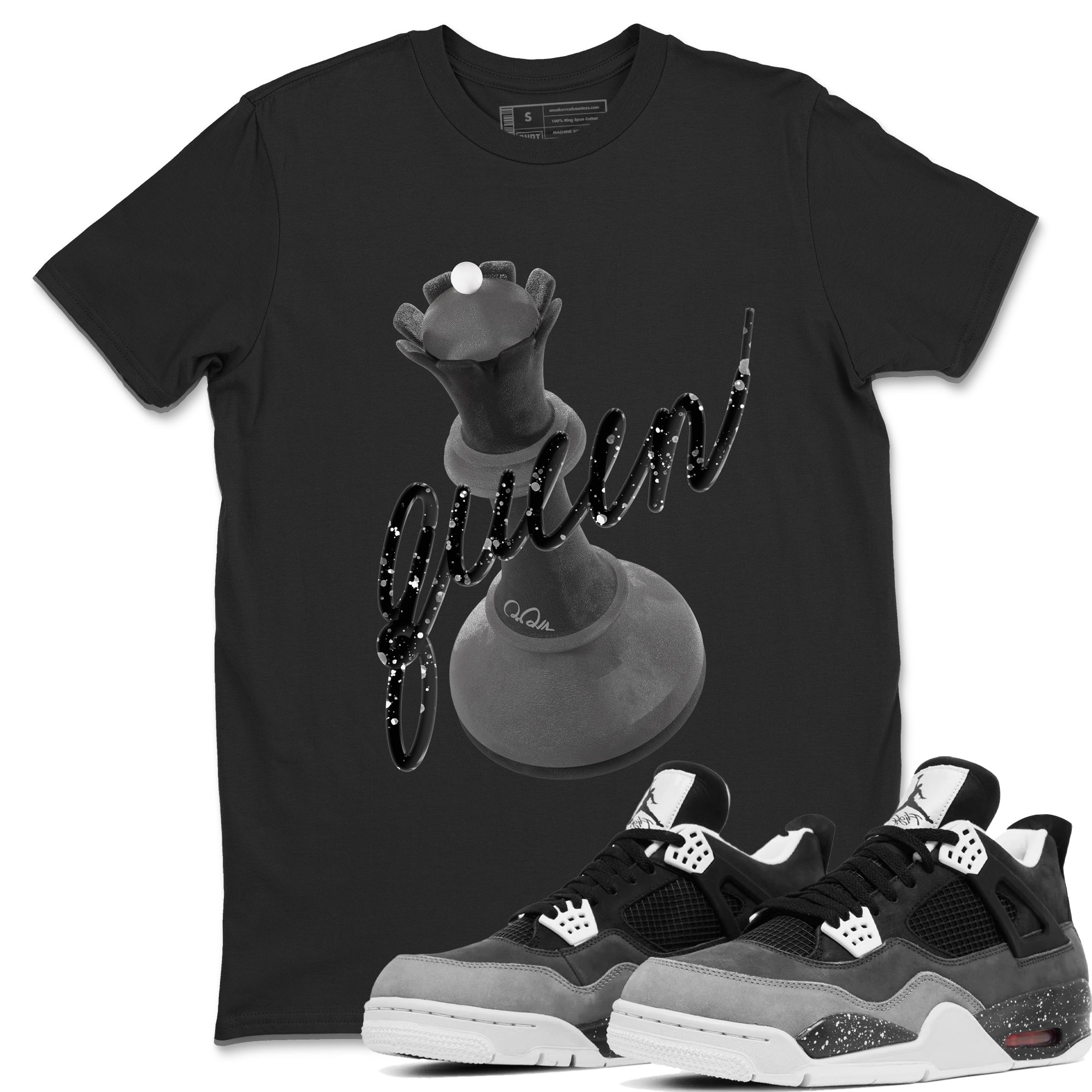 3D Queen snkmatch Tees - Air Jordan 4 Fear