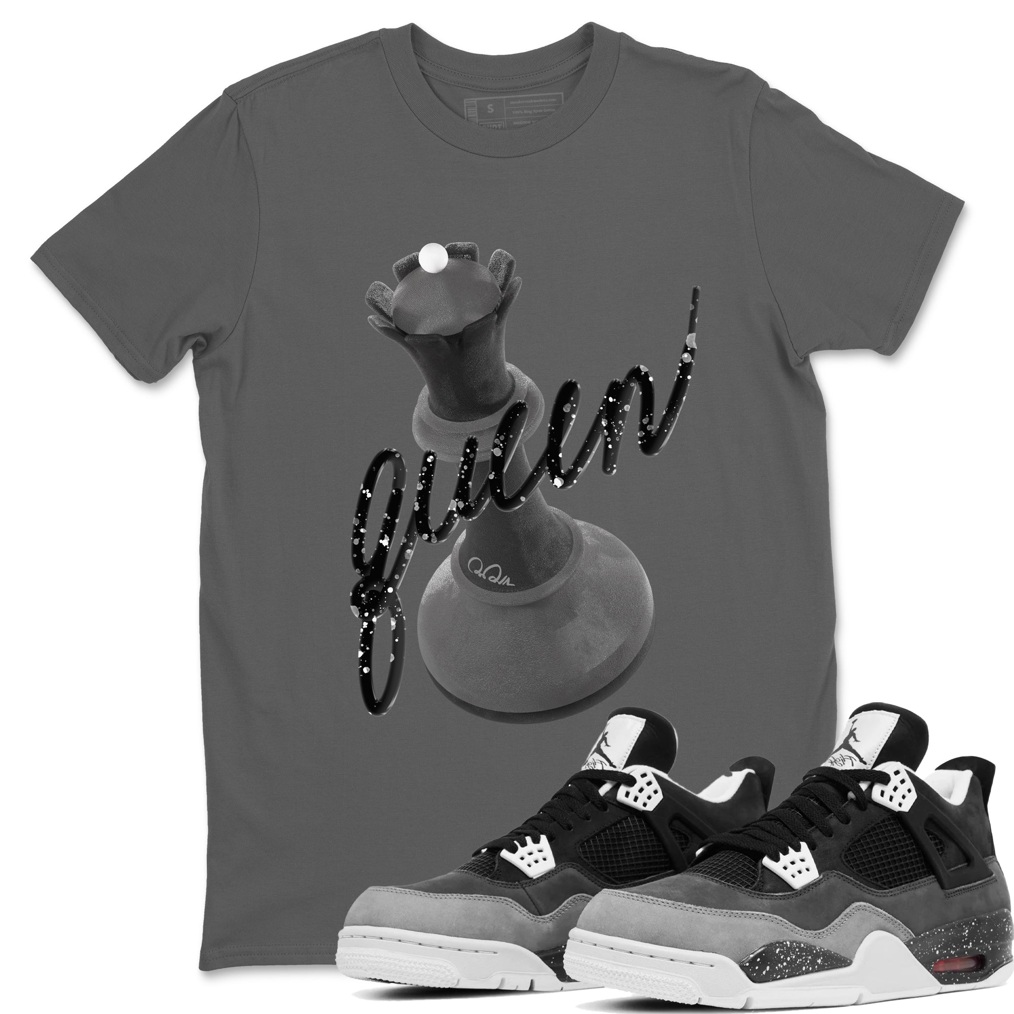 3D Queen snkmatch Tees - Air Jordan 4 Fear