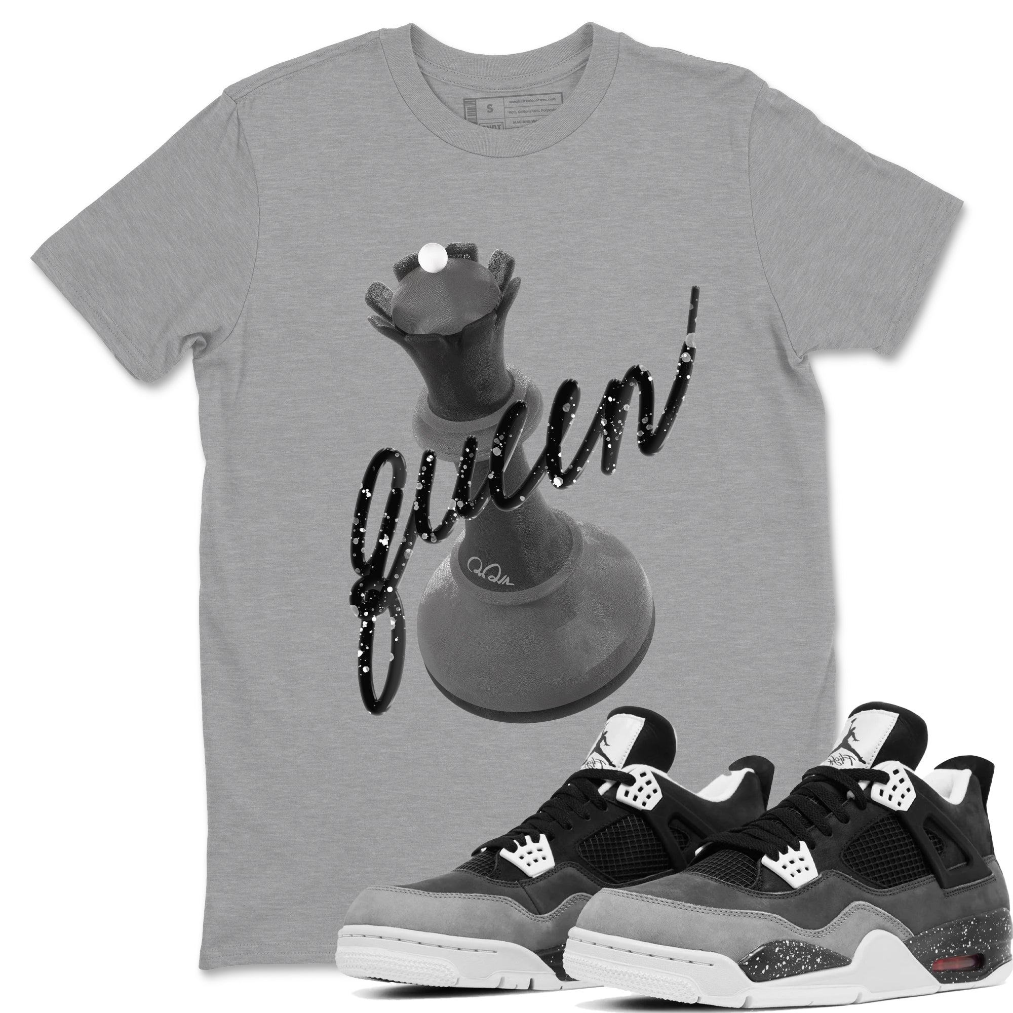 3D Queen snkmatch Tees - Air Jordan 4 Fear