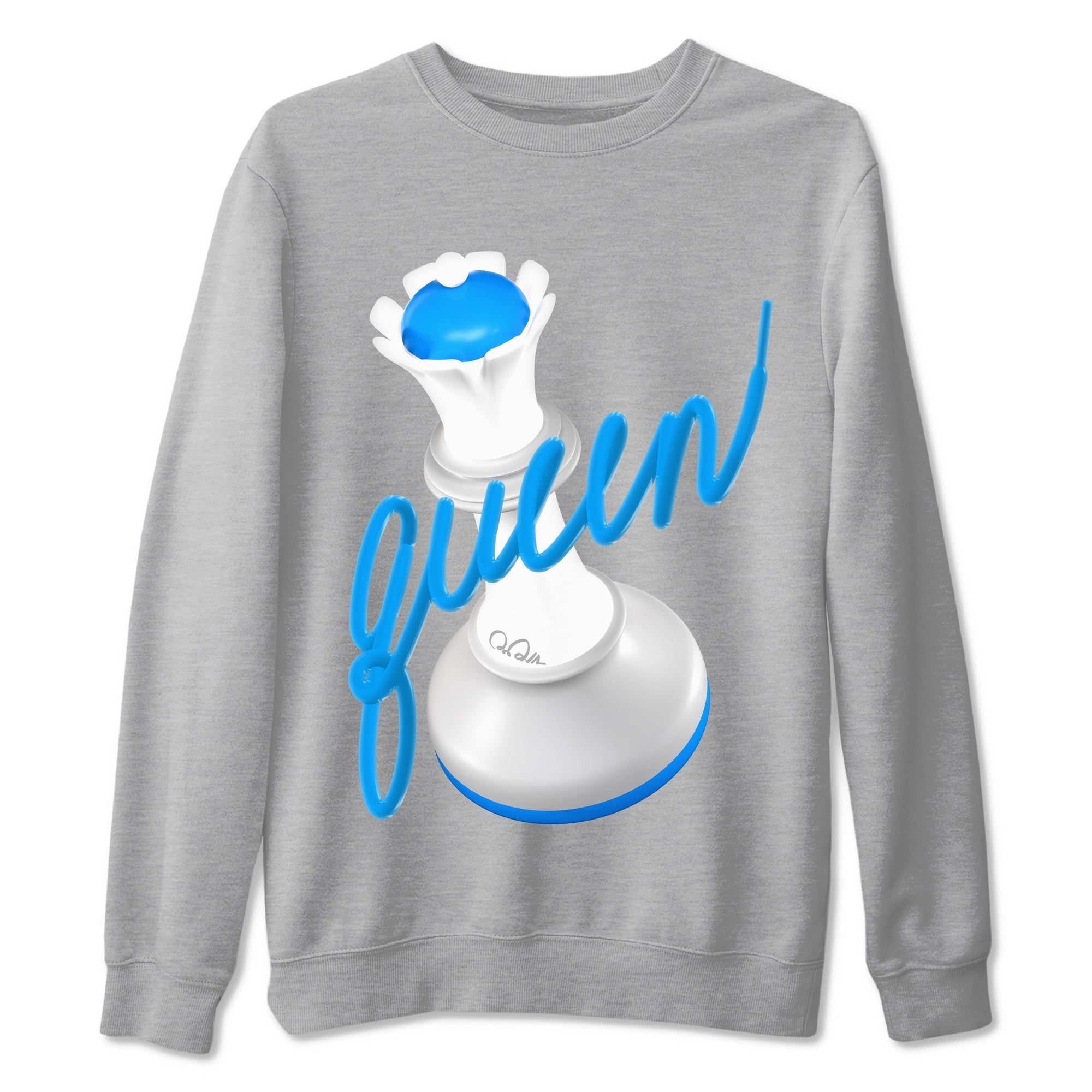 3D Queen snkmatch Tees - Air Jordan 4 Military Blue
