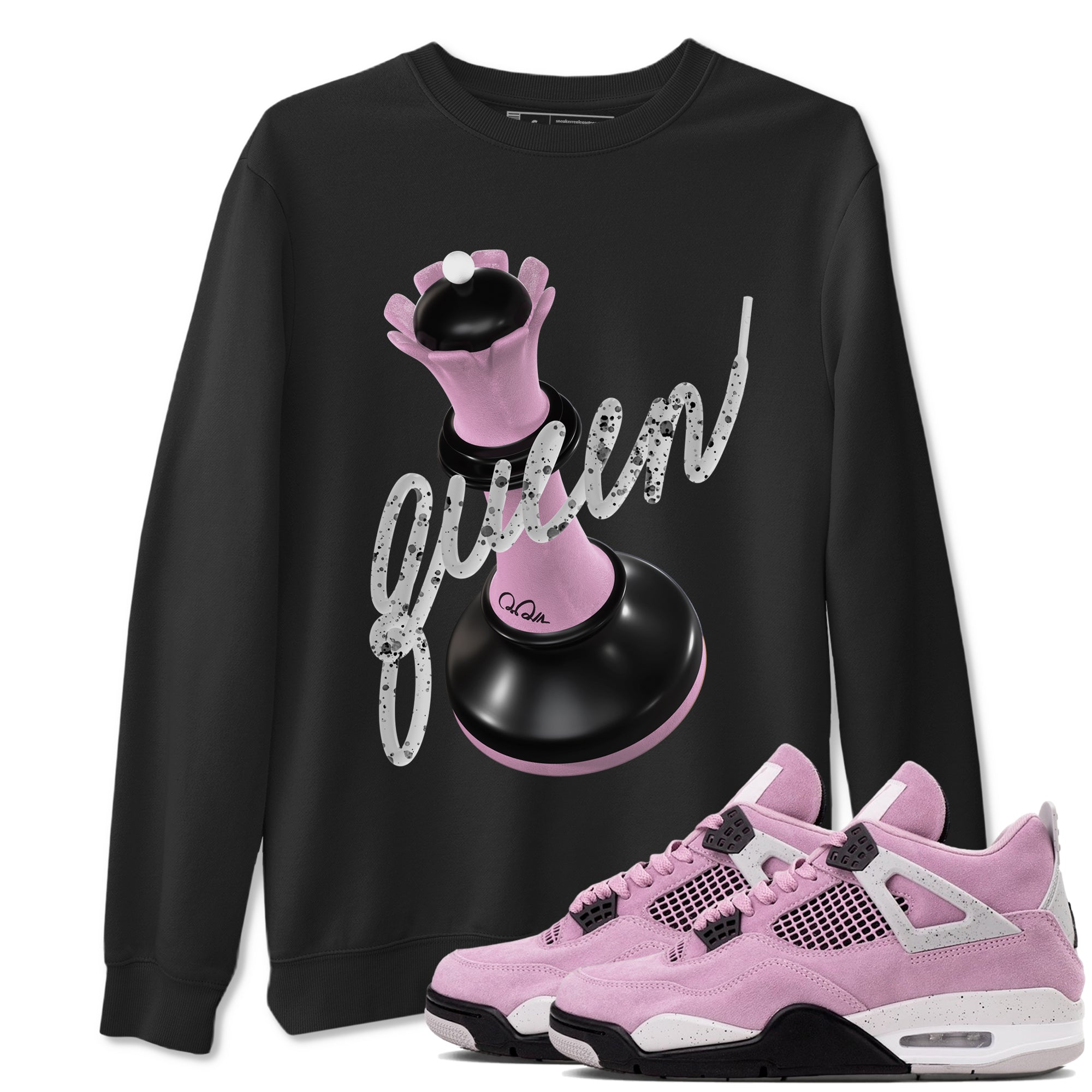 3D Queen snkmatch Tees - Air Jordan 4 Orchid