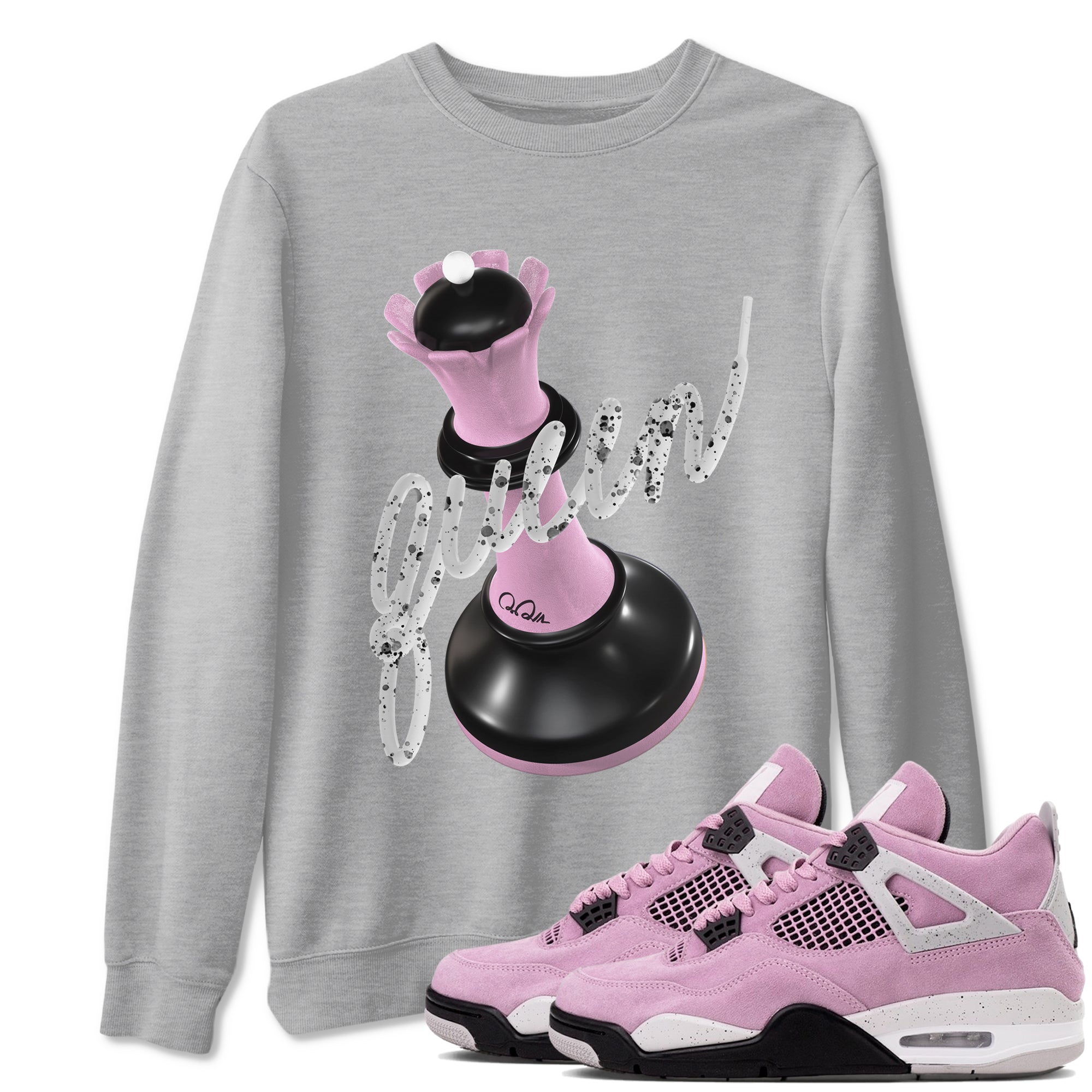 3D Queen snkmatch Tees - Air Jordan 4 Orchid