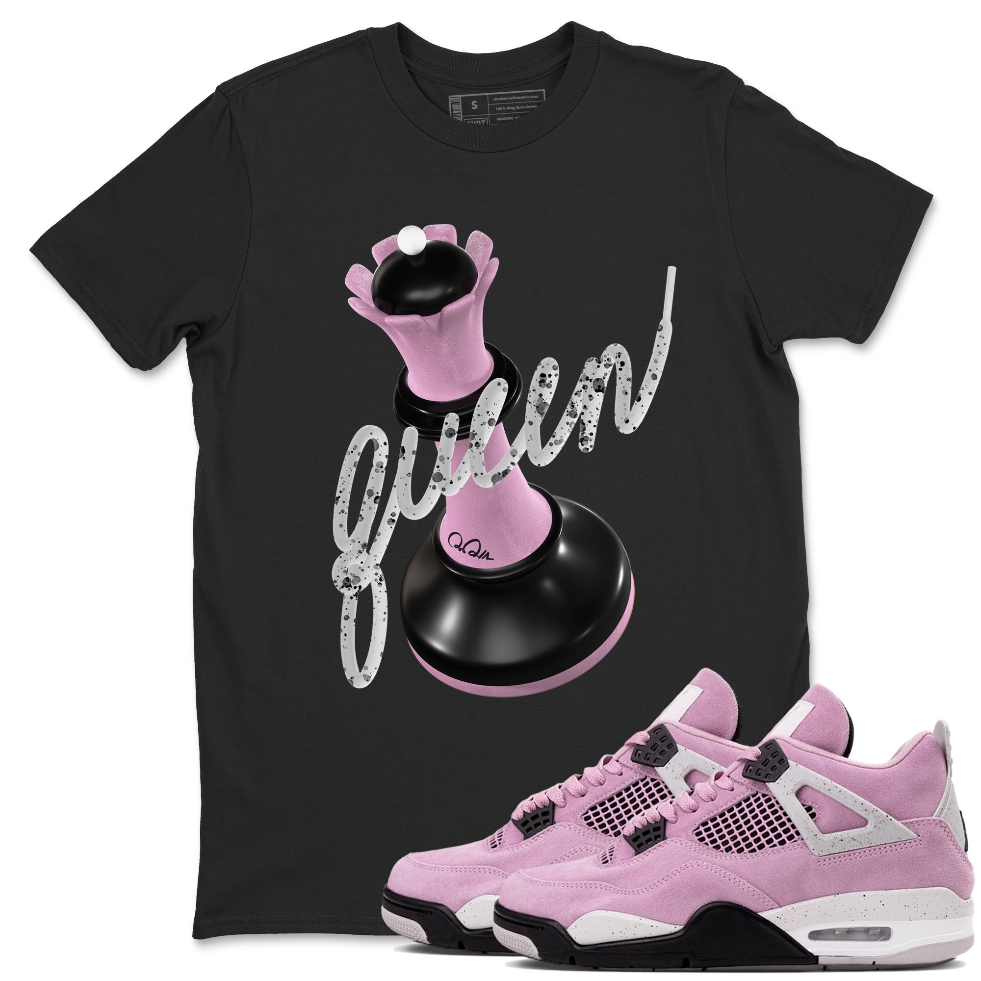 3D Queen snkmatch Tees - Air Jordan 4 Orchid