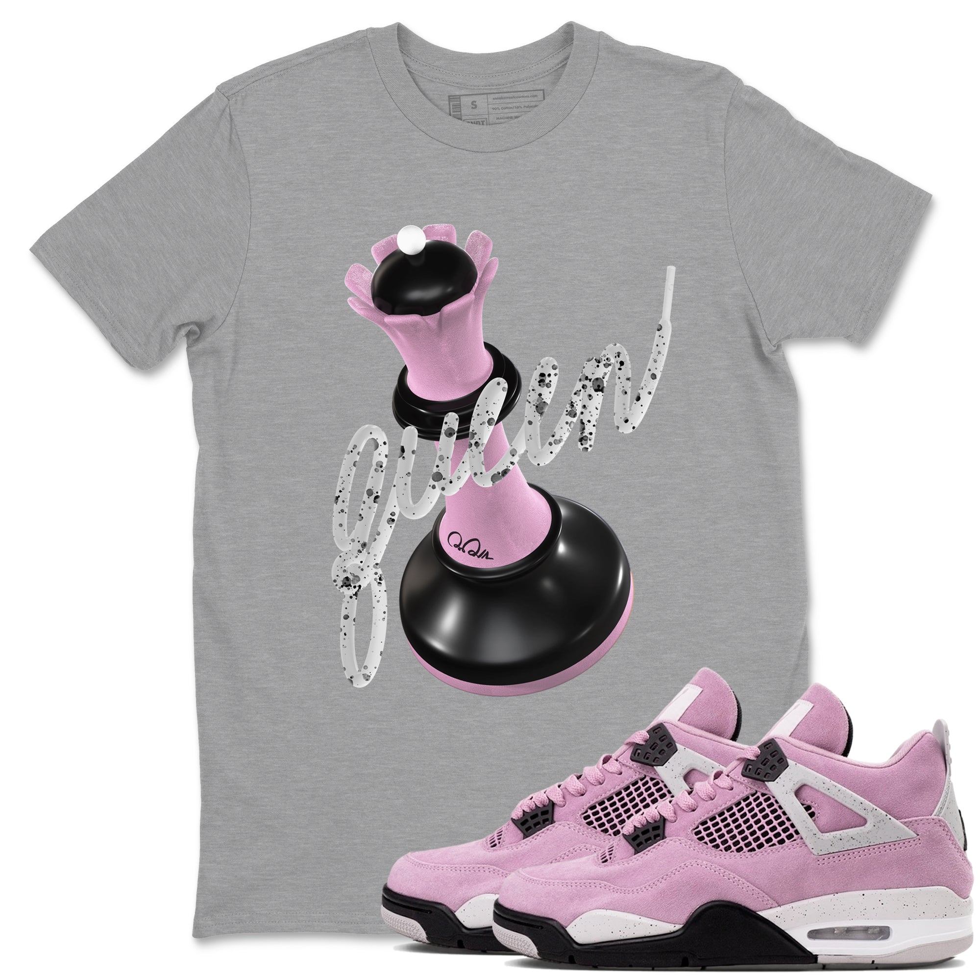 3D Queen snkmatch Tees - Air Jordan 4 Orchid