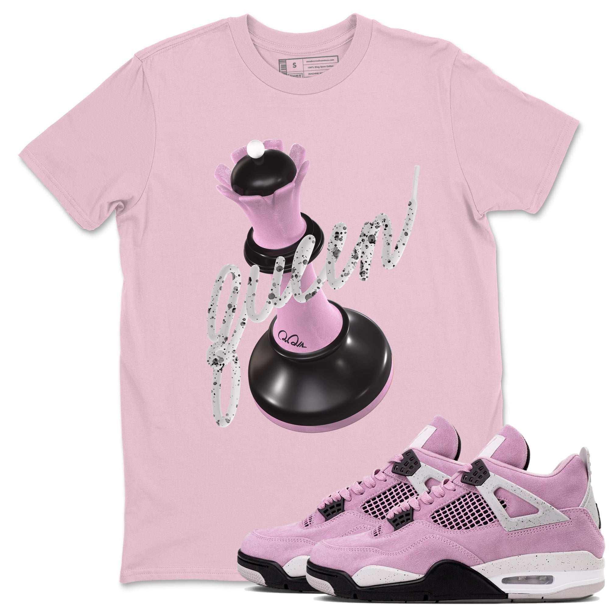 3D Queen snkmatch Tees - Air Jordan 4 Orchid