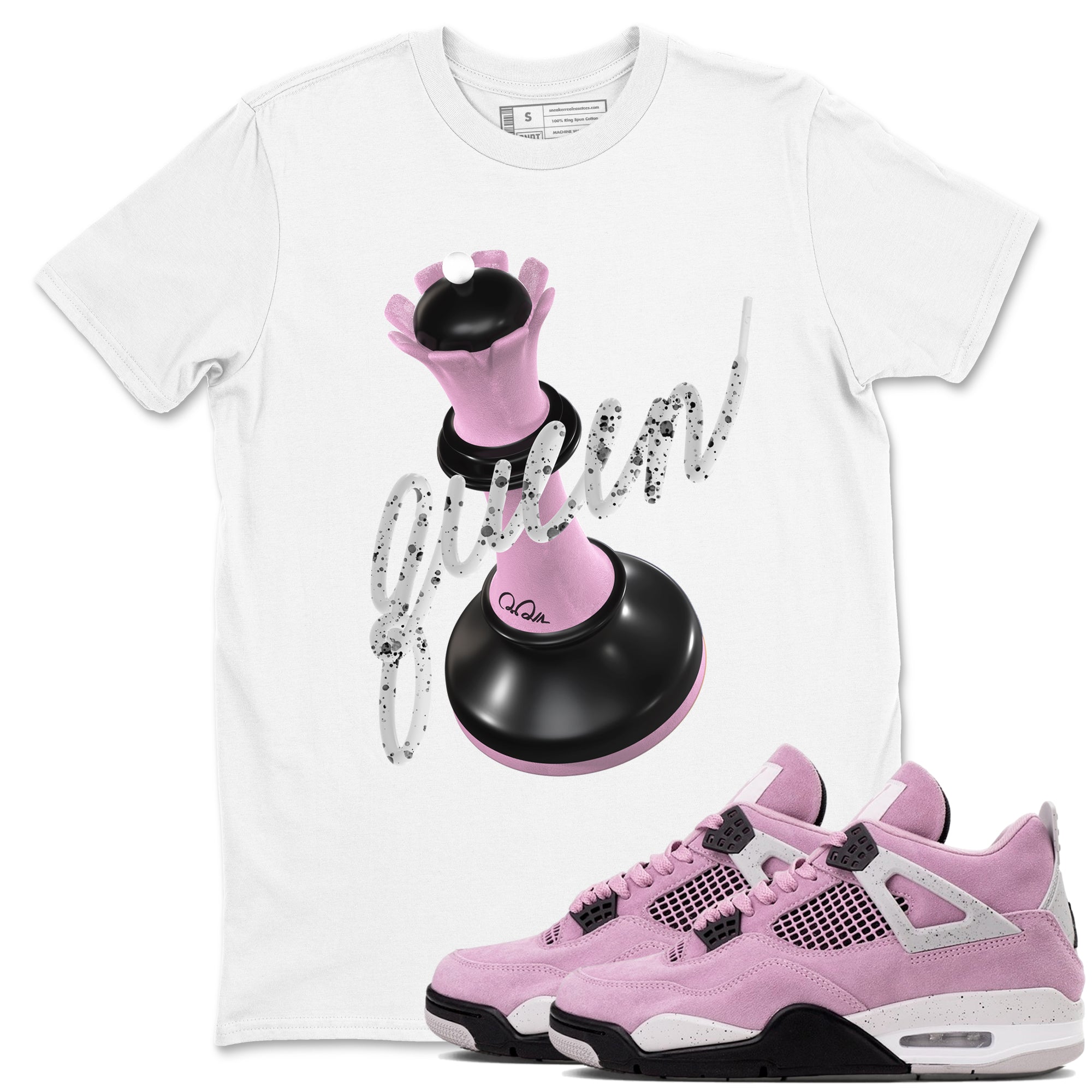 3D Queen snkmatch Tees - Air Jordan 4 Orchid