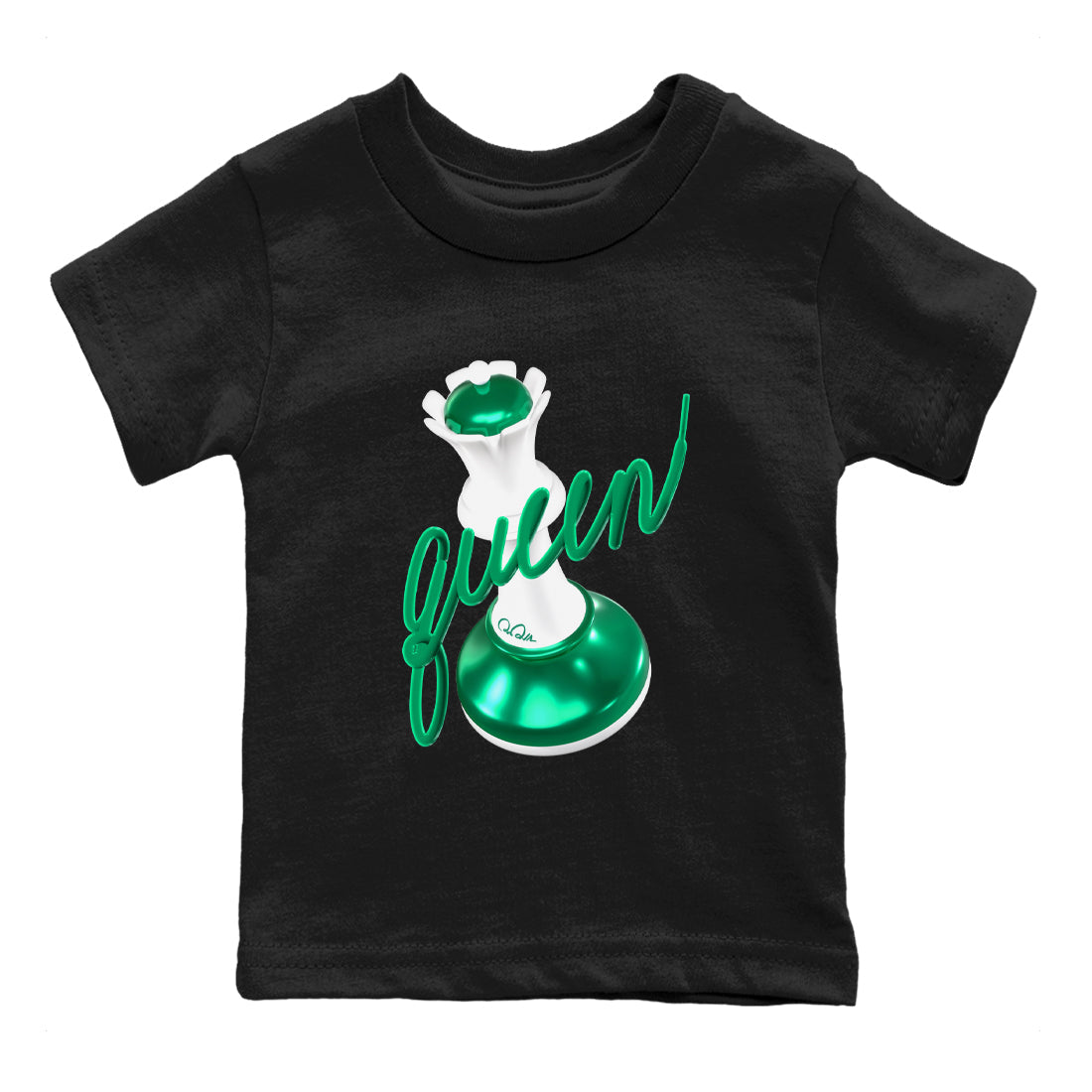 3D Queen snkmatch Tees Kids - Air Jordan 4 Oxidized Green