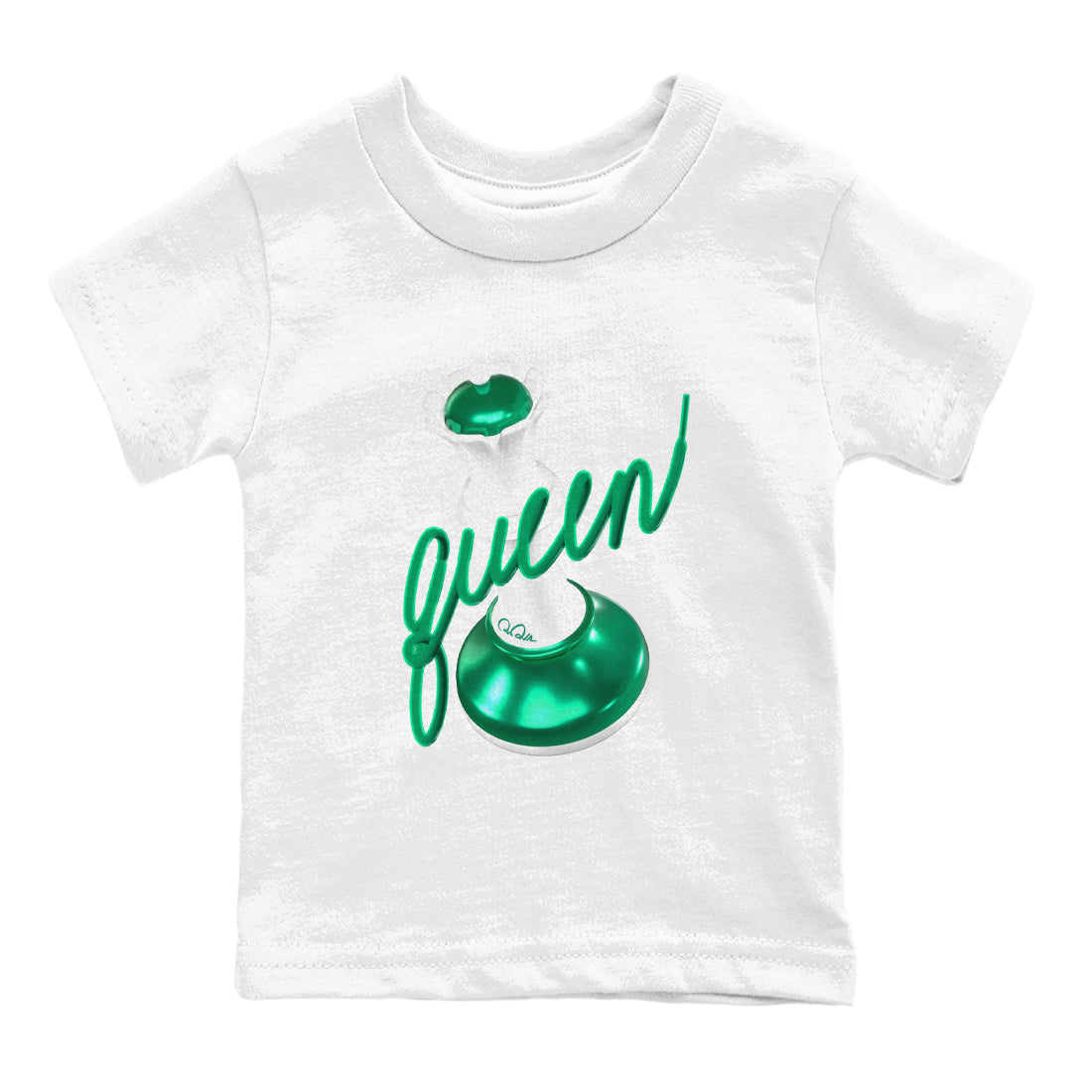 3D Queen snkmatch Tees Kids - Air Jordan 4 Oxidized Green