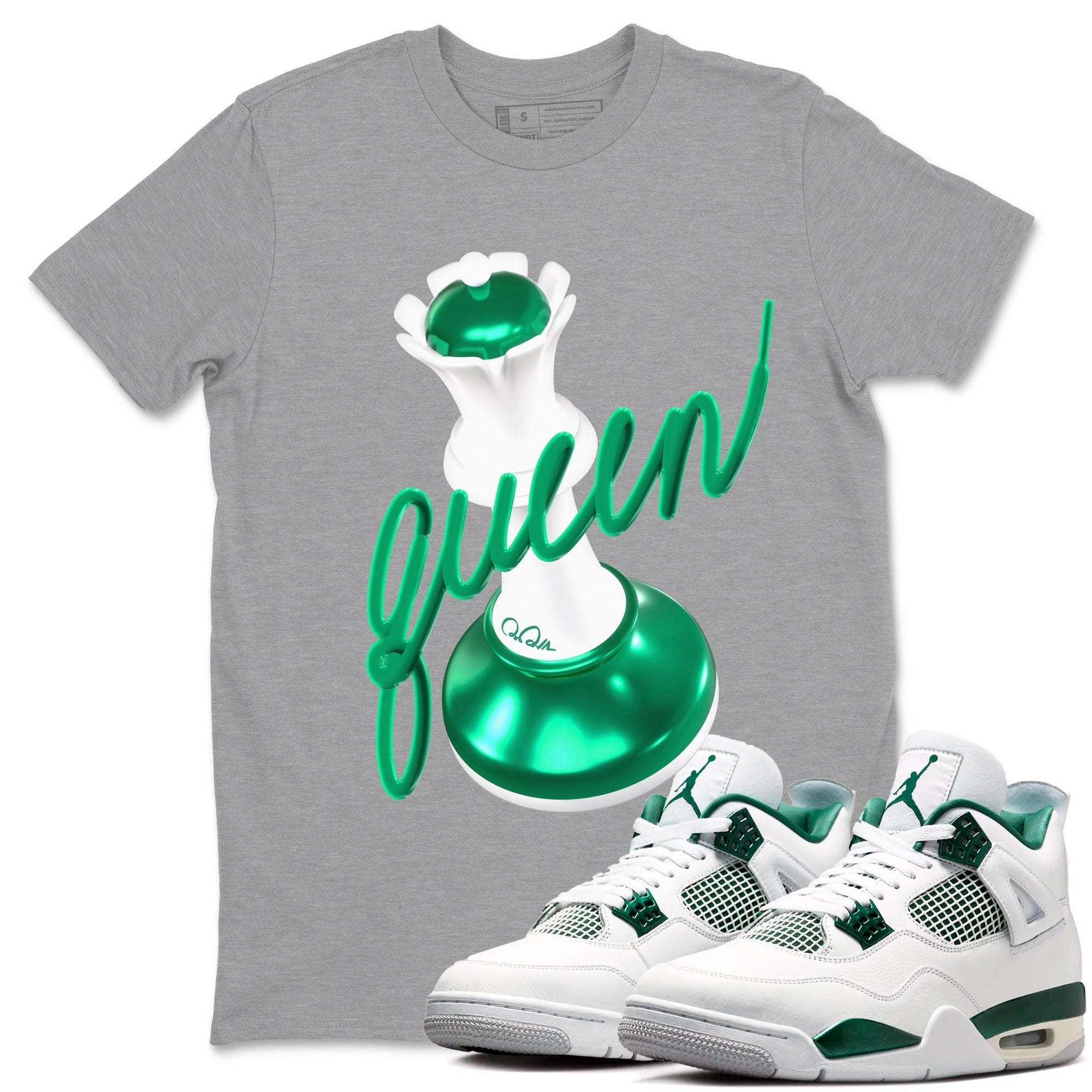3D Queen snkmatch Tees - Air Jordan 4 Oxidized Green