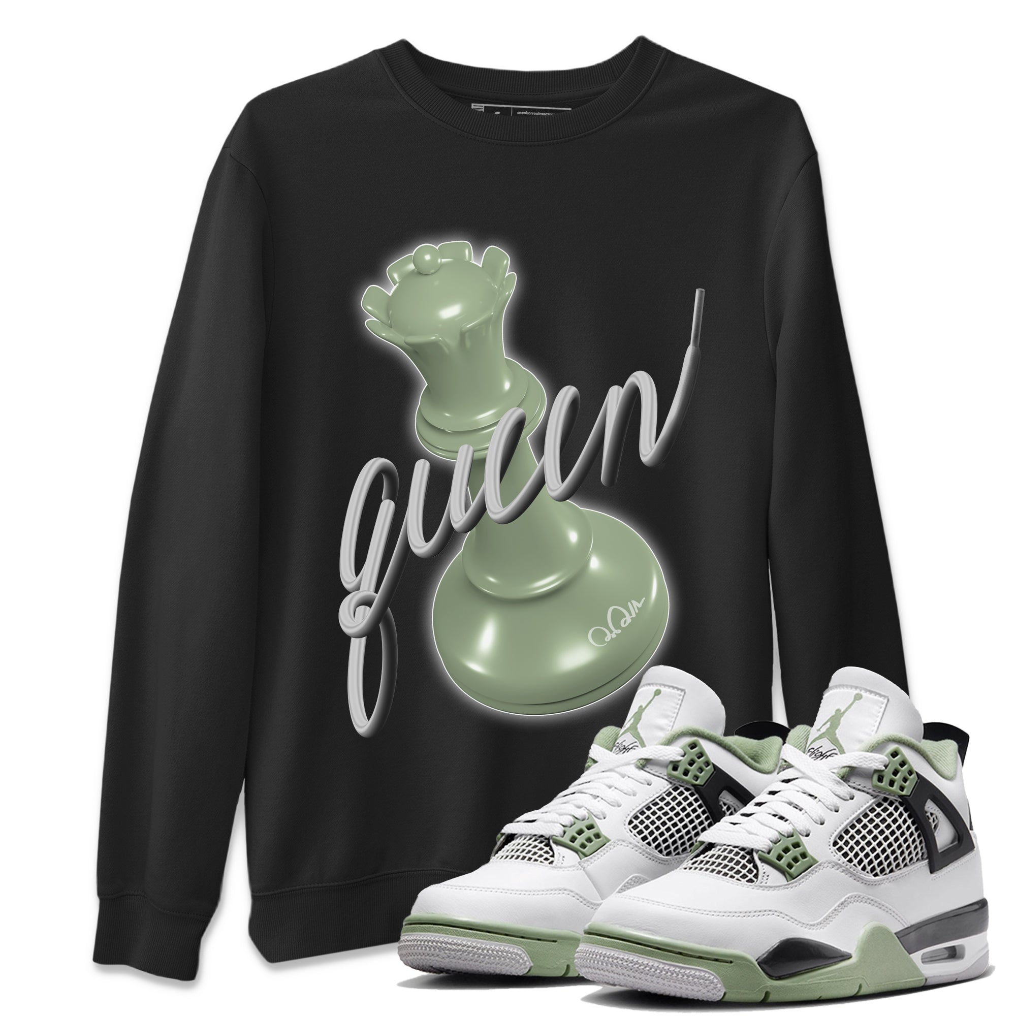 3D Queen Unisex Tops - Air Jordan 4 Seafoam