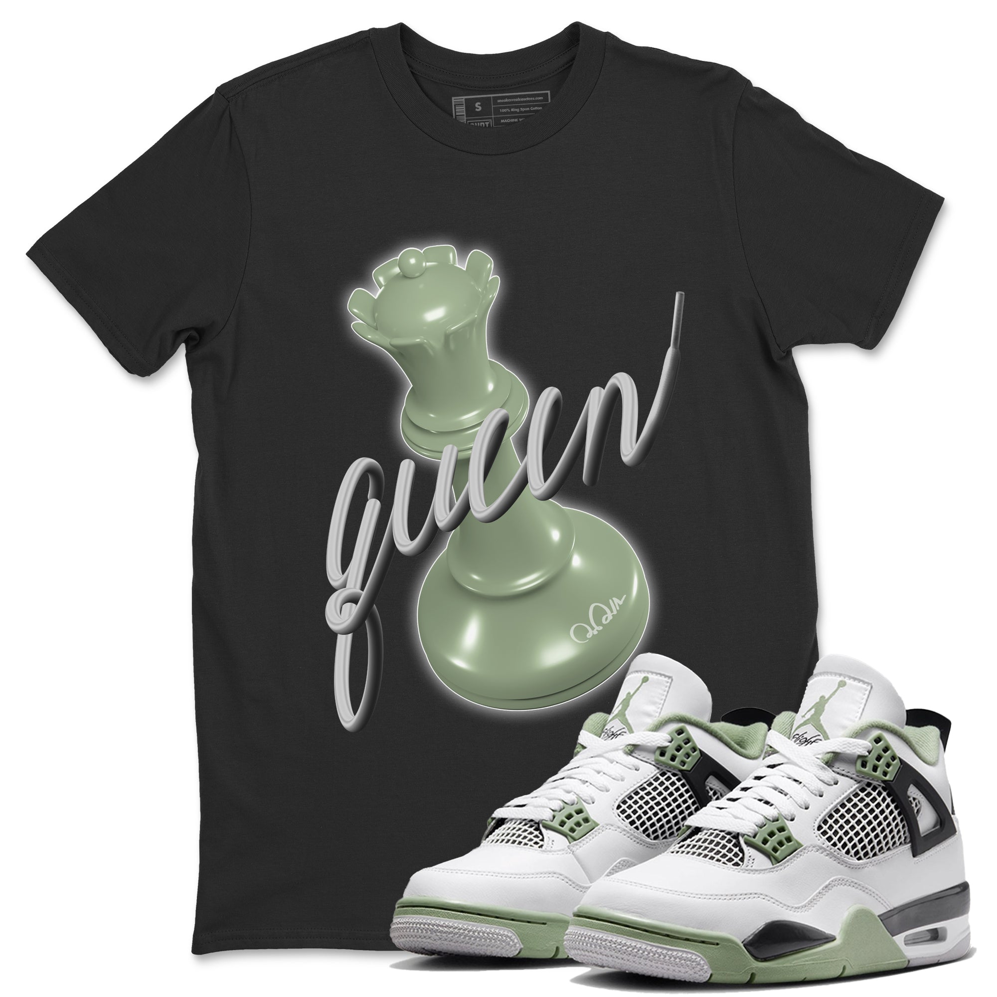 3D Queen Unisex Tops - Air Jordan 4 Seafoam