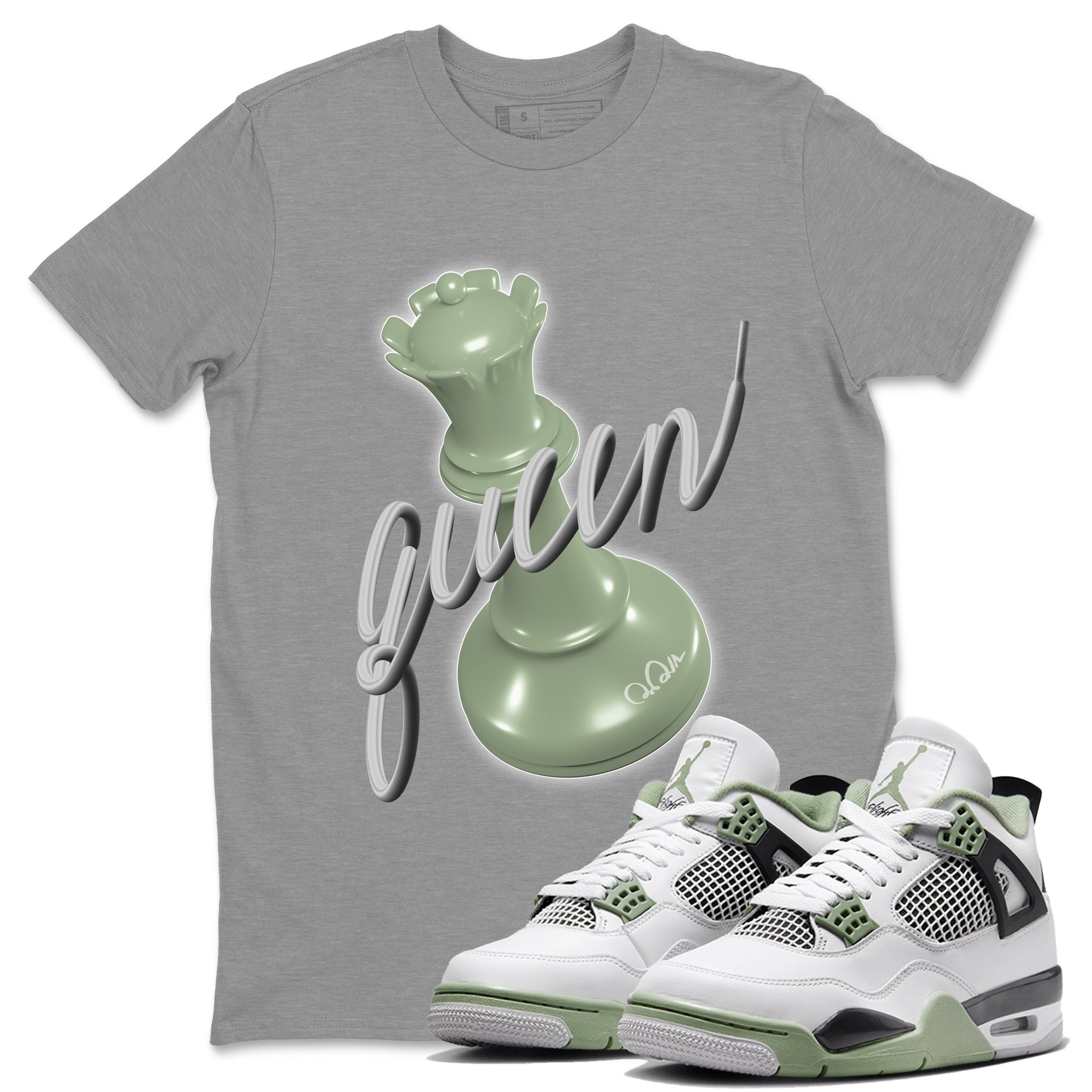 3D Queen Unisex Tops - Air Jordan 4 Seafoam