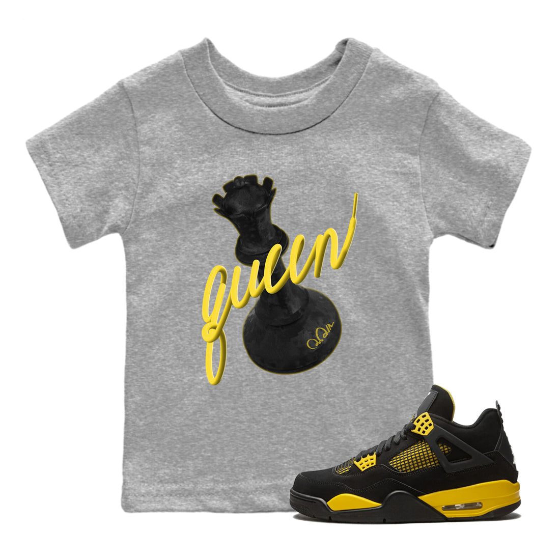 3D Queen Kids Tops - Air Jordan 4 Thunder