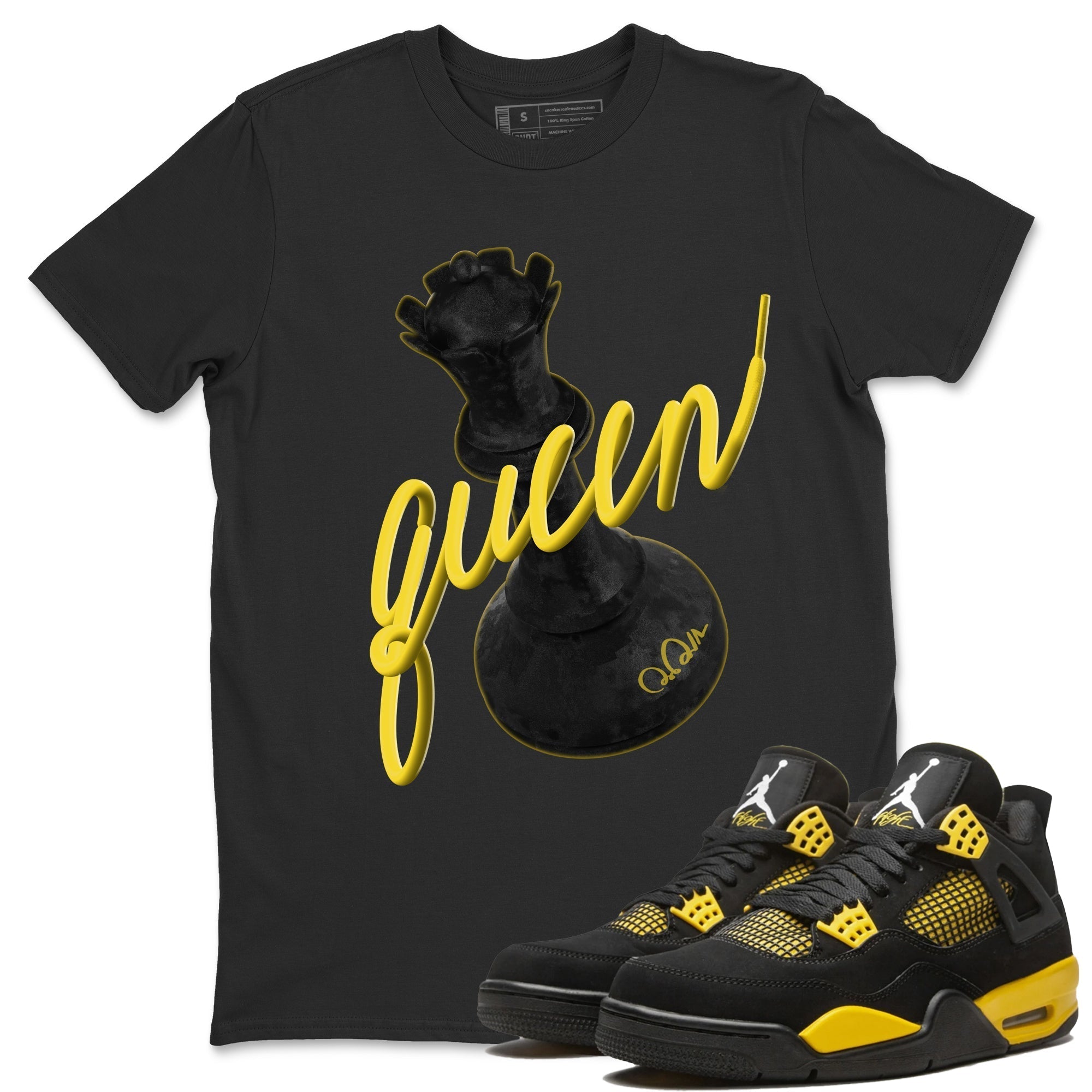 3D Queen Unisex Tops - Air Jordan 4 Thunder
