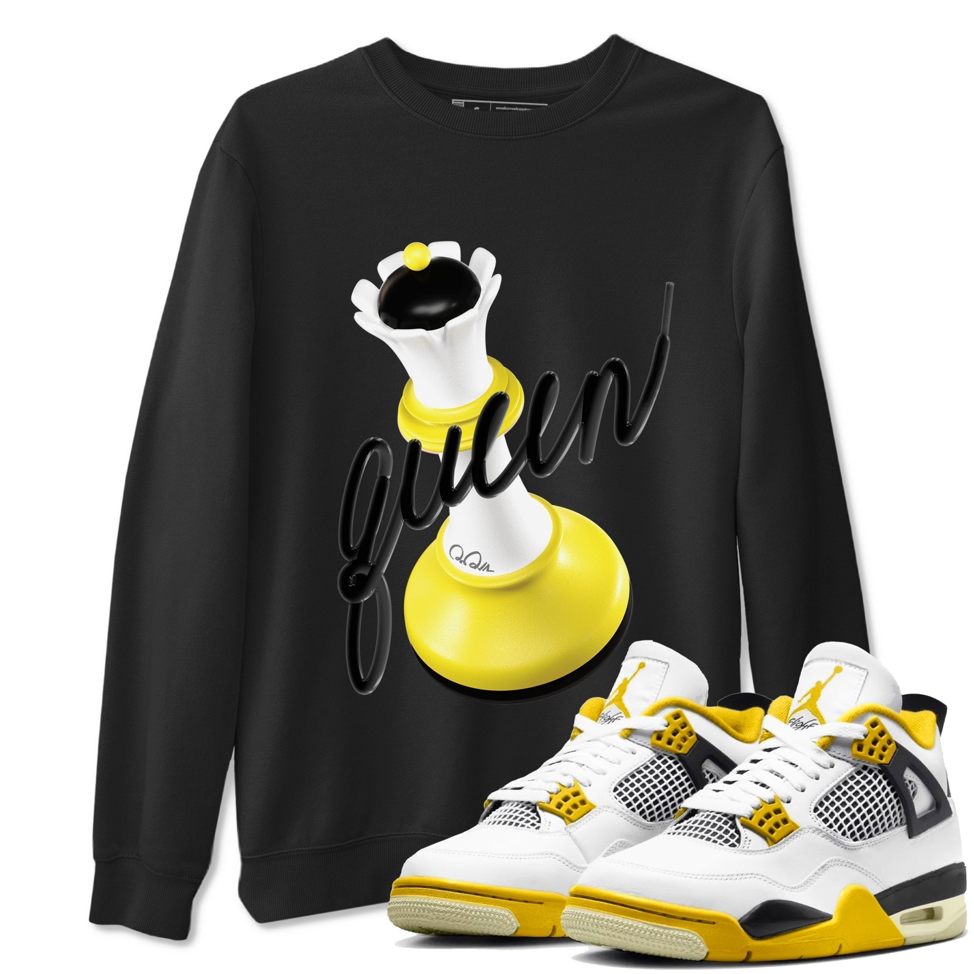 3D Queen snkmatch Tees - Air Jordan 4 Vivid Sulfur